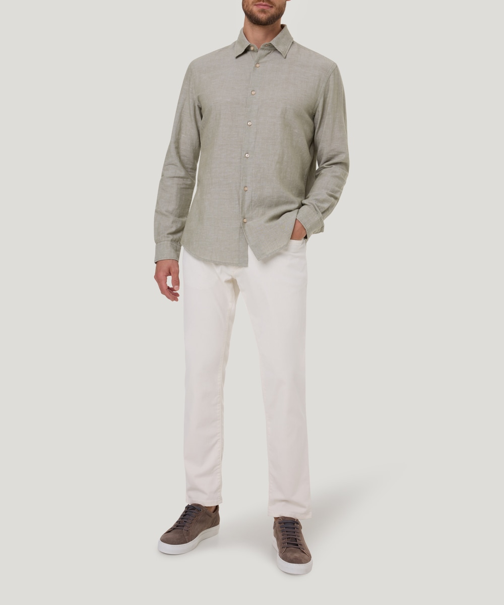 Pierre Cardin Langarmhemd »TW 106«, mit Leinenstruktur