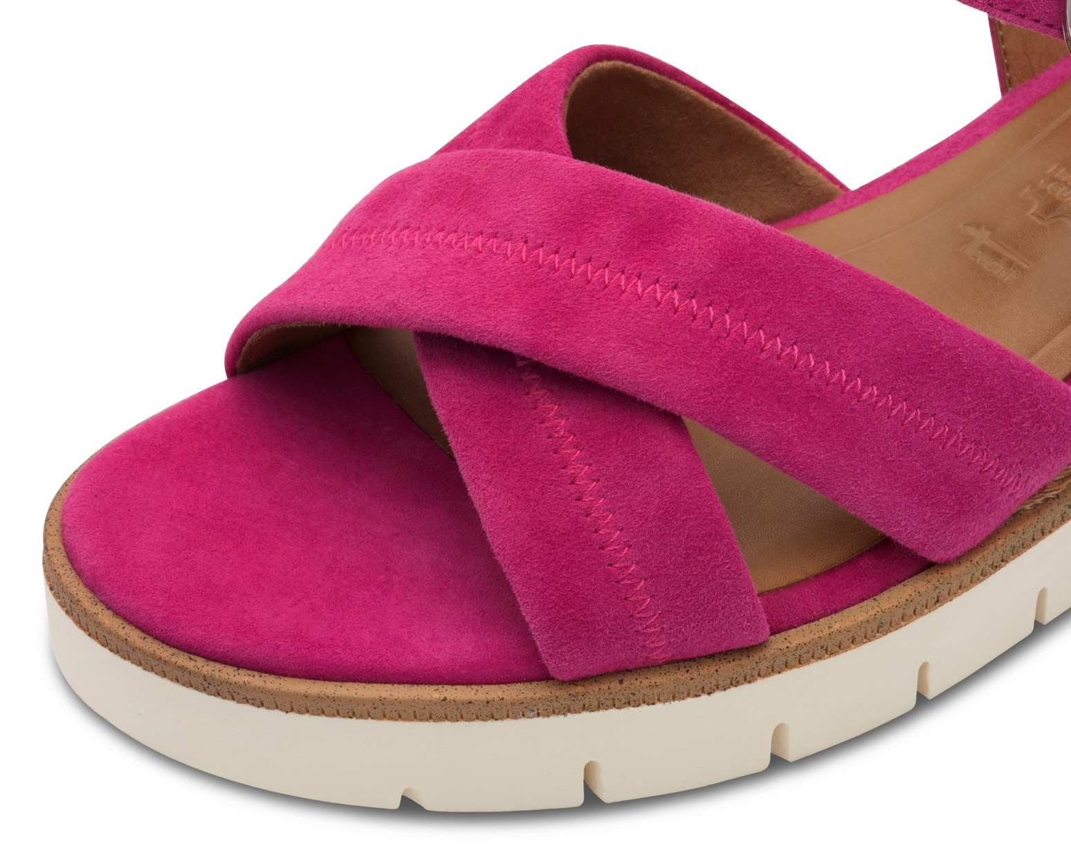 Tamaris Keilsandalette, Riemchensandale, Sommerschuh mit dezenten Ziernähten