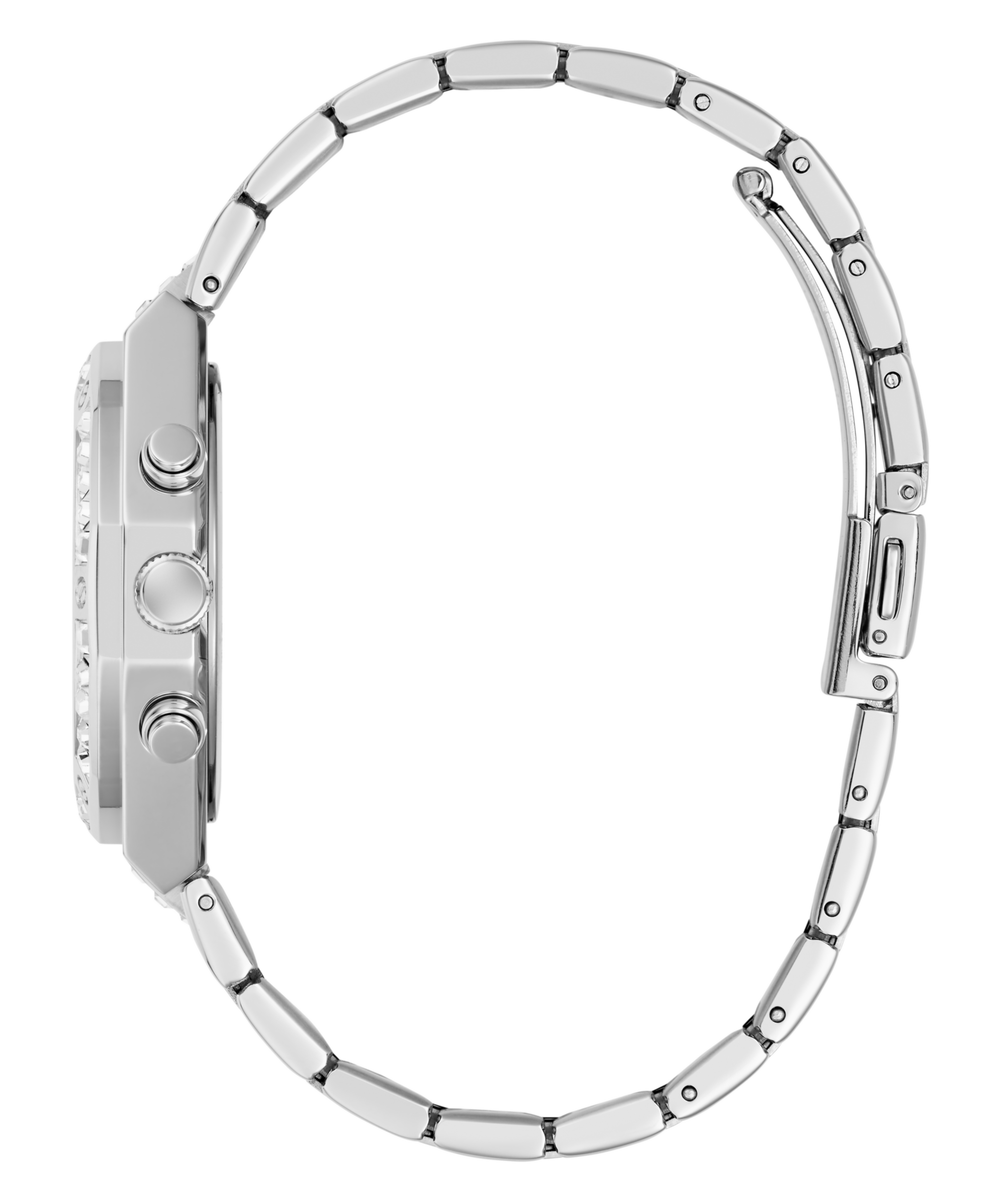 Guess Quarzuhr »SELINA« Armbanduhr, Damenuhr, Edelstahlarmband, analog, Tag, Wochentag