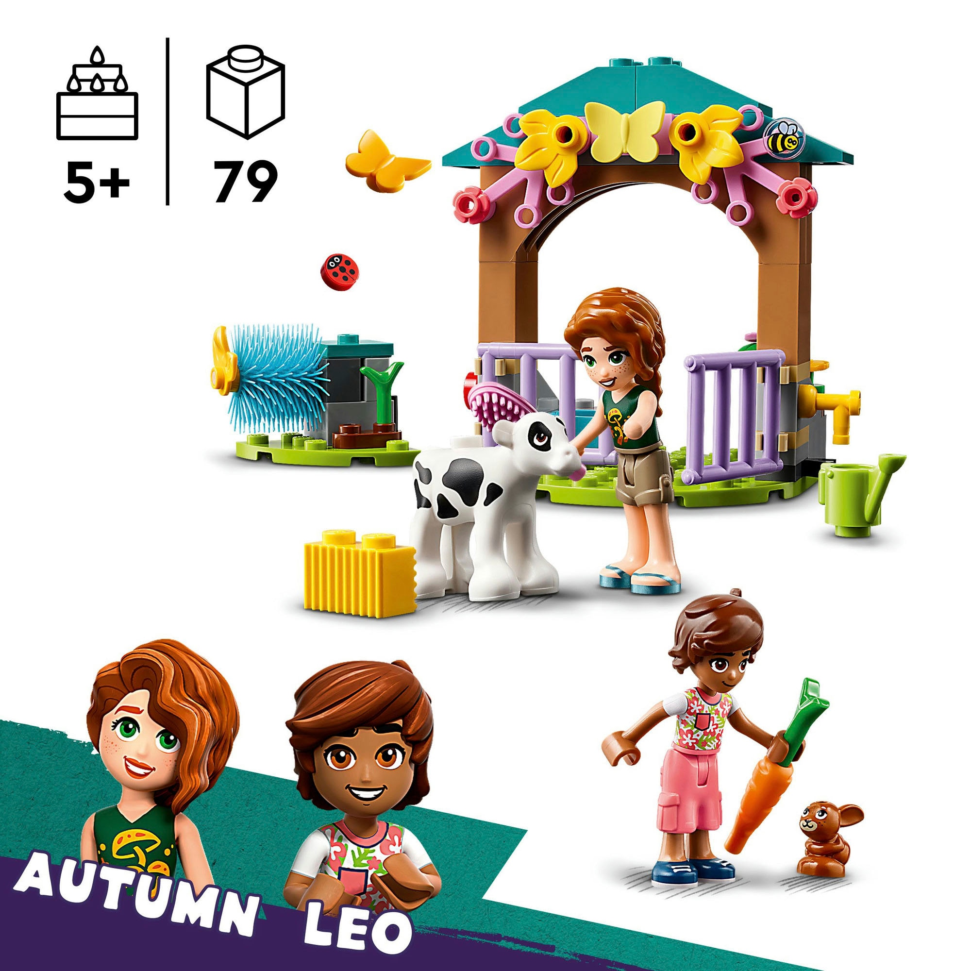LEGO® Konstruktionsspielsteine »Autumns Kälbchenstall (42607), LEGO Friends«, (79 St.), Made in Europe