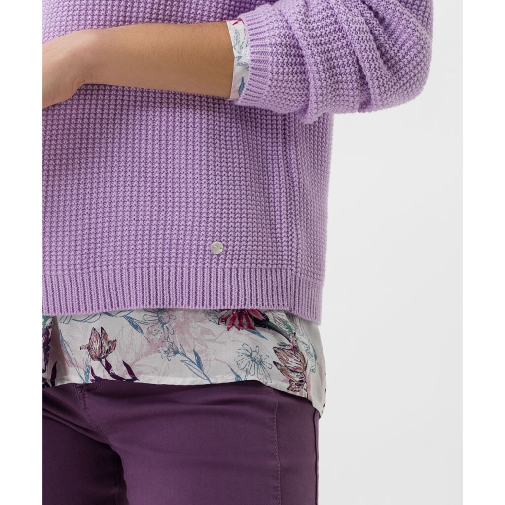 Damenmode Pullover Brax Strickpullover »Style LISA« lila