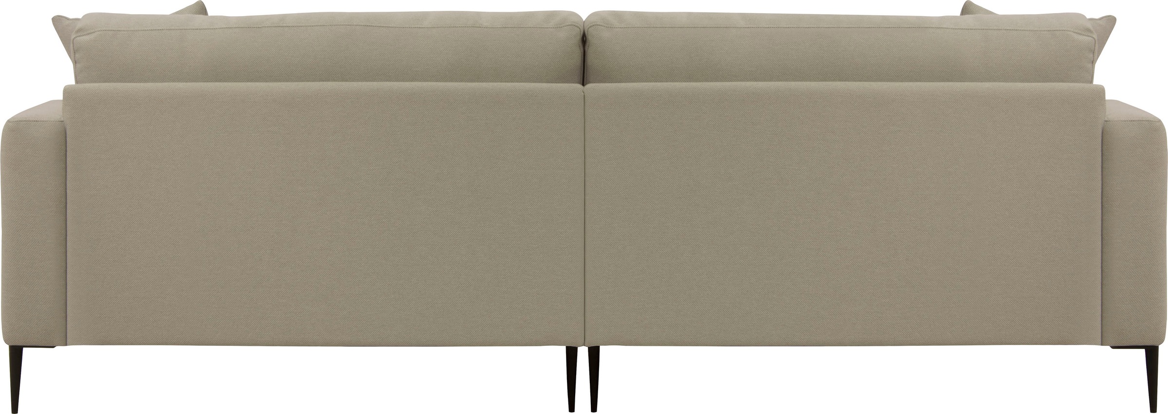 Leonique Big-Sofa »Cozy elegantes Designsofa, Maße B/T/H: 252/97/80 cm«, mit losen Kissen und Metallbeinen