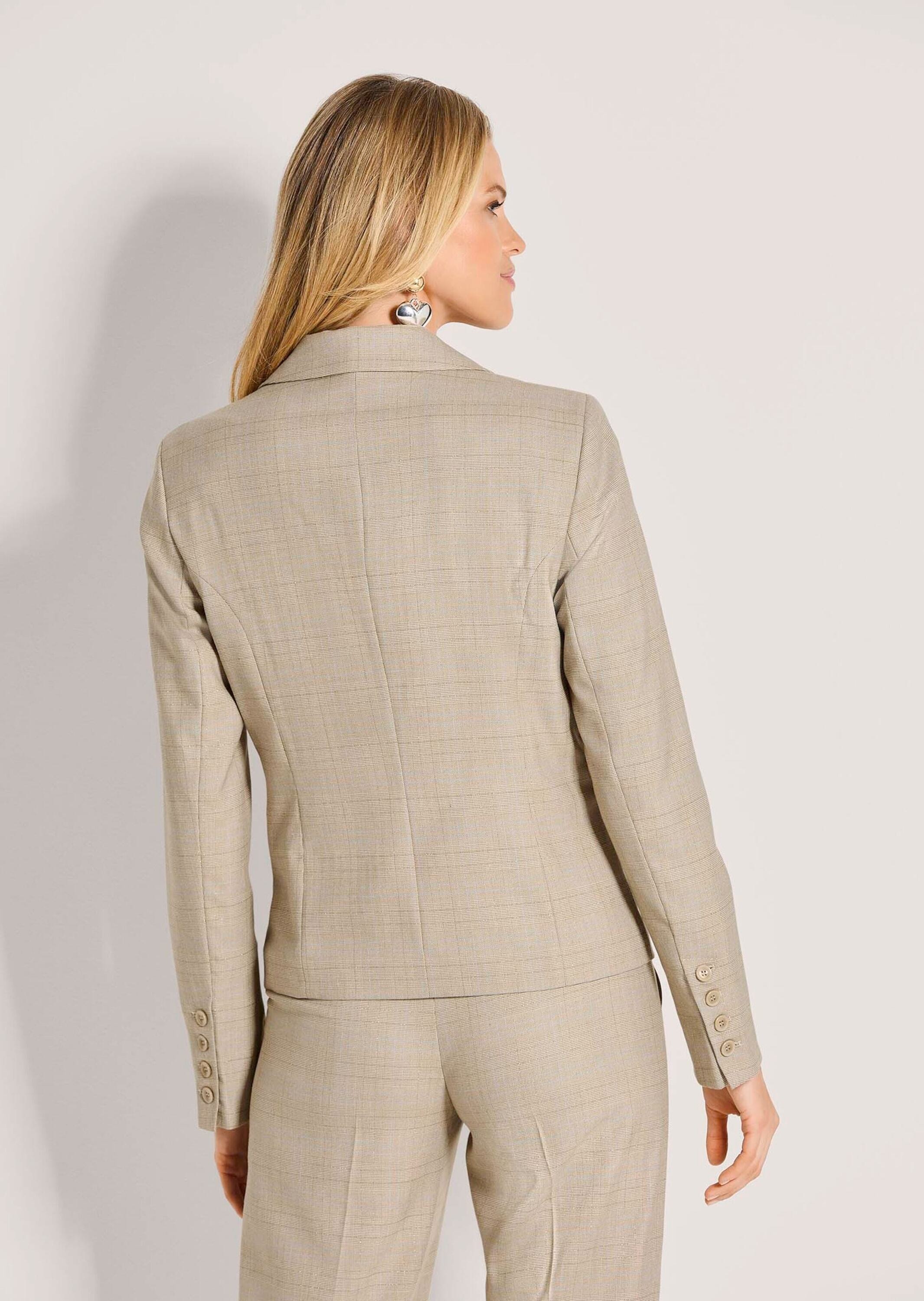 MADELEINE Jackenblazer »Kurzblazer Glencheck mit Reverskragen« Ärmel mit Saumschlitz