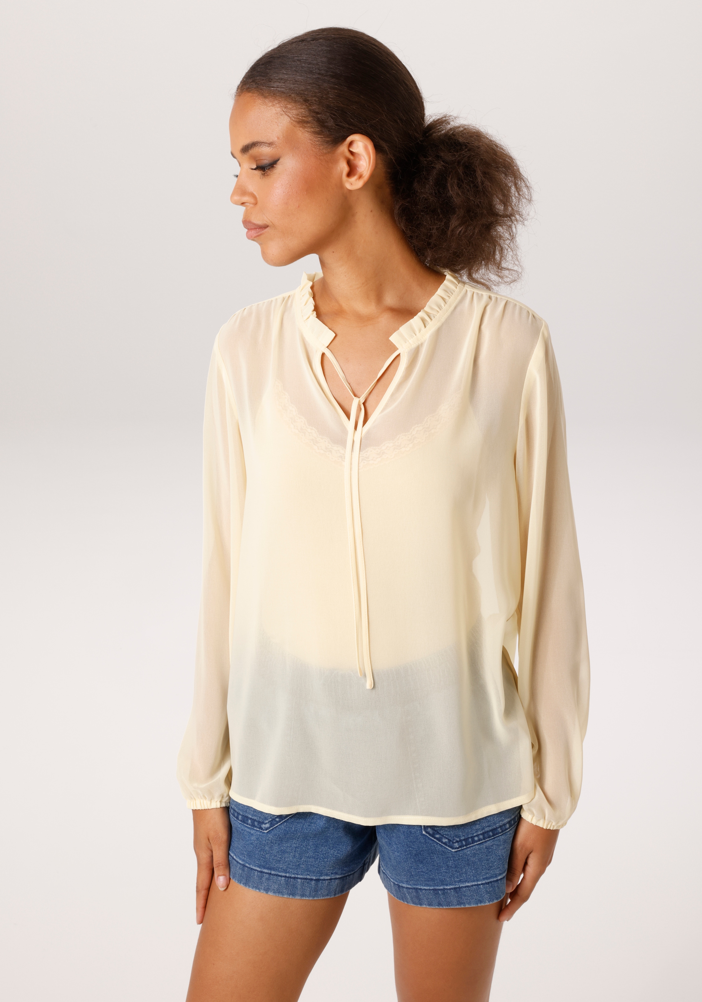 Aniston CASUAL Schlupfbluse im trendigen Pastell - NEUE KOLLEKTION günstig online kaufen