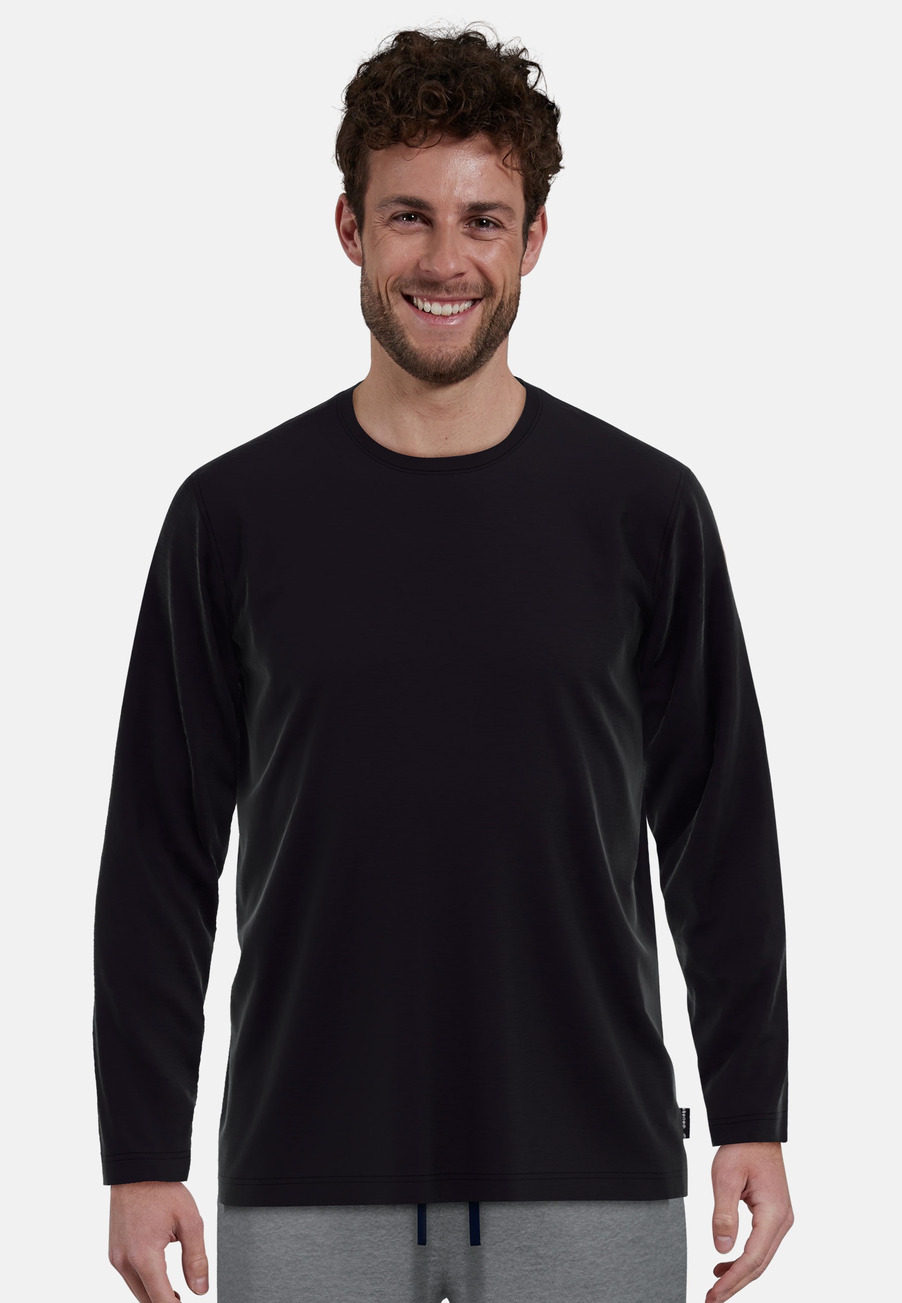 GÖTZBURG Langarmshirt »California«, (2er Pack), basic, Langarm, bequem, Rundhalsausschnitt, locker, 100% Baumwolle
