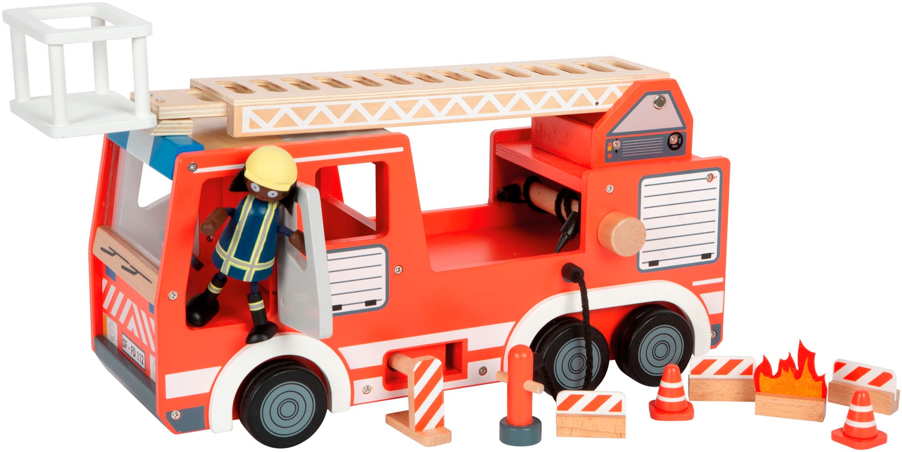 Small Foot Spielzeug-Feuerwehr »Feuerwehrauto für Biegepuppen«
