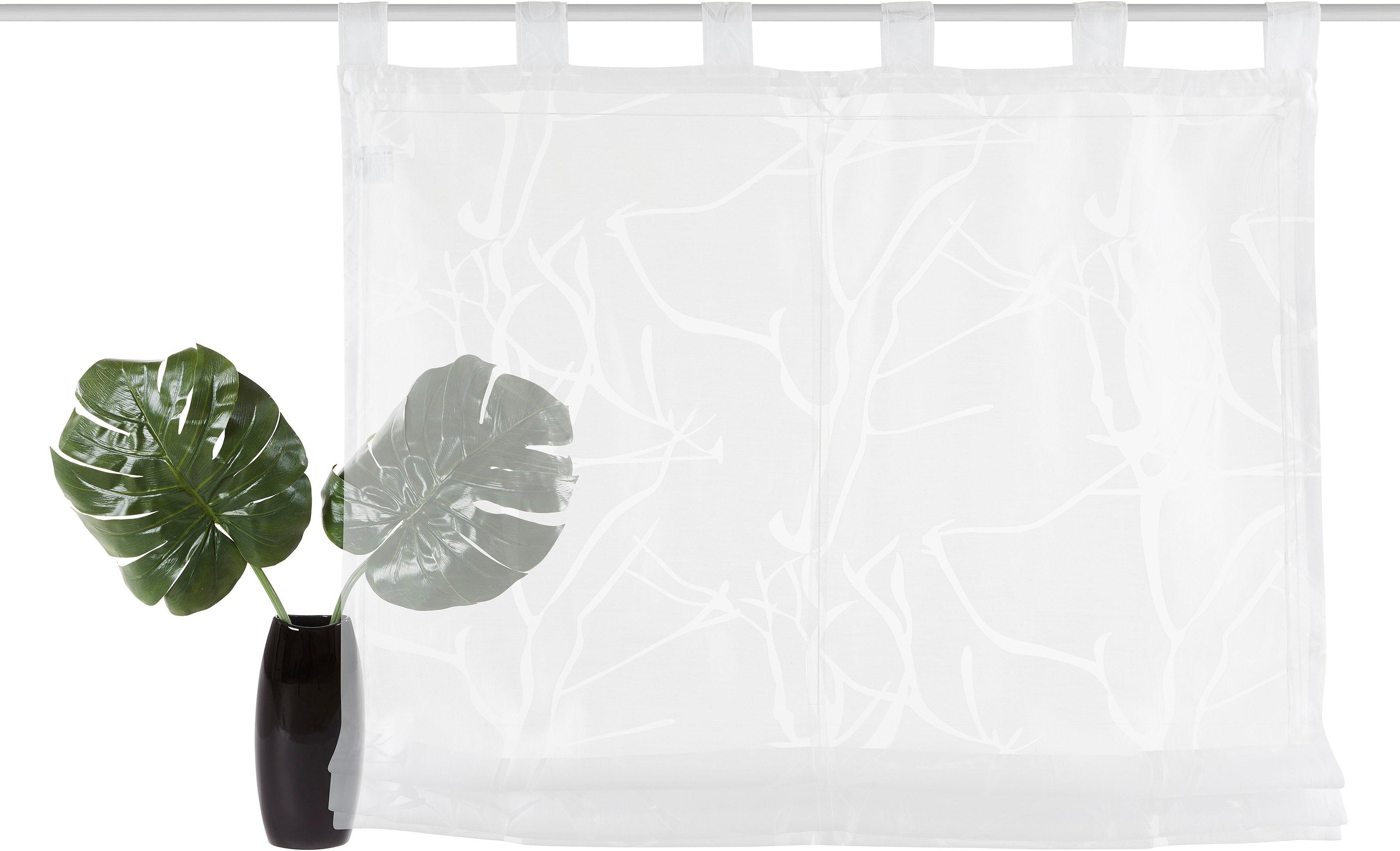 my home Raffrollo "Anna" mit Schlaufen Halbtransparent, Ausbrenner, Viskose günstig online kaufen