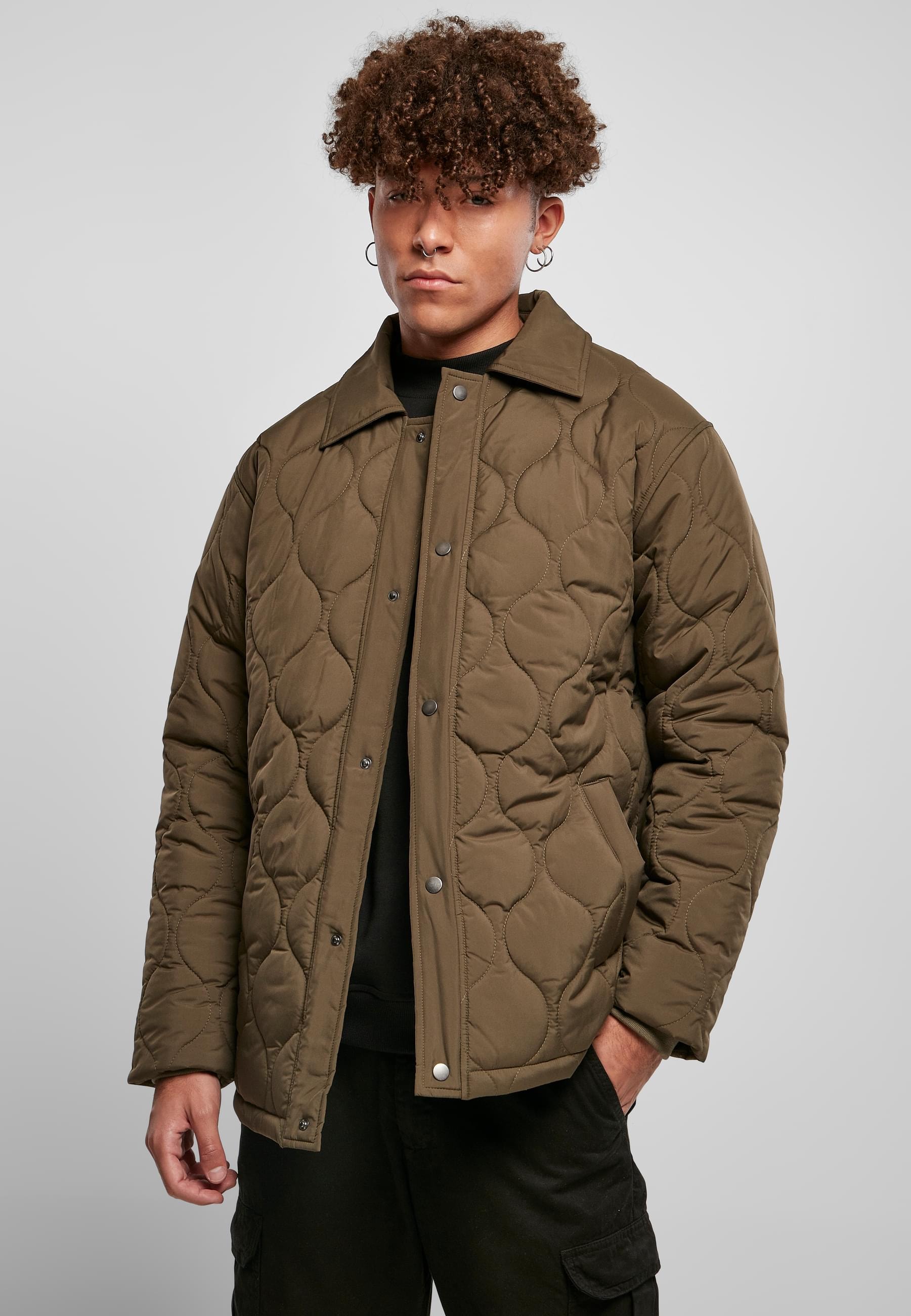URBAN CLASSICS Allwetterjacke »Urban Classics Herren Quilted Coach Jacket«, (1 St.), ohne Kapuze