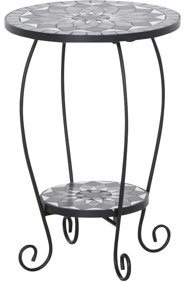 Blumentisch »Como«, Stahl, Ø 41 cm, Stahlgestell in matt schwarz