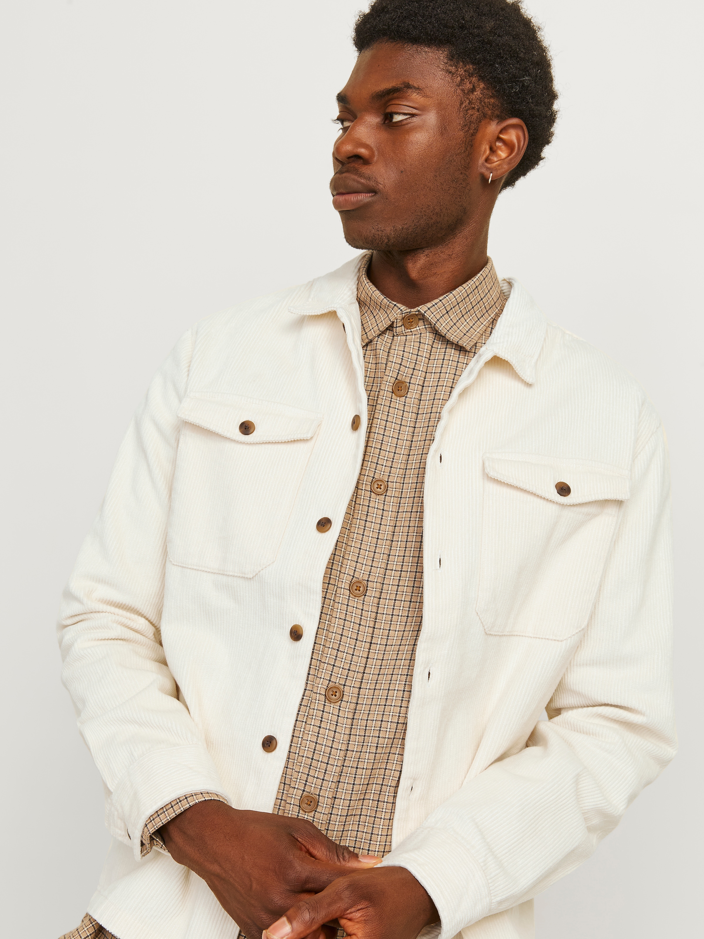 Jack & Jones Langarmhemd »JJEEDDIE CORDUROY OVERSHIRT LS SN«