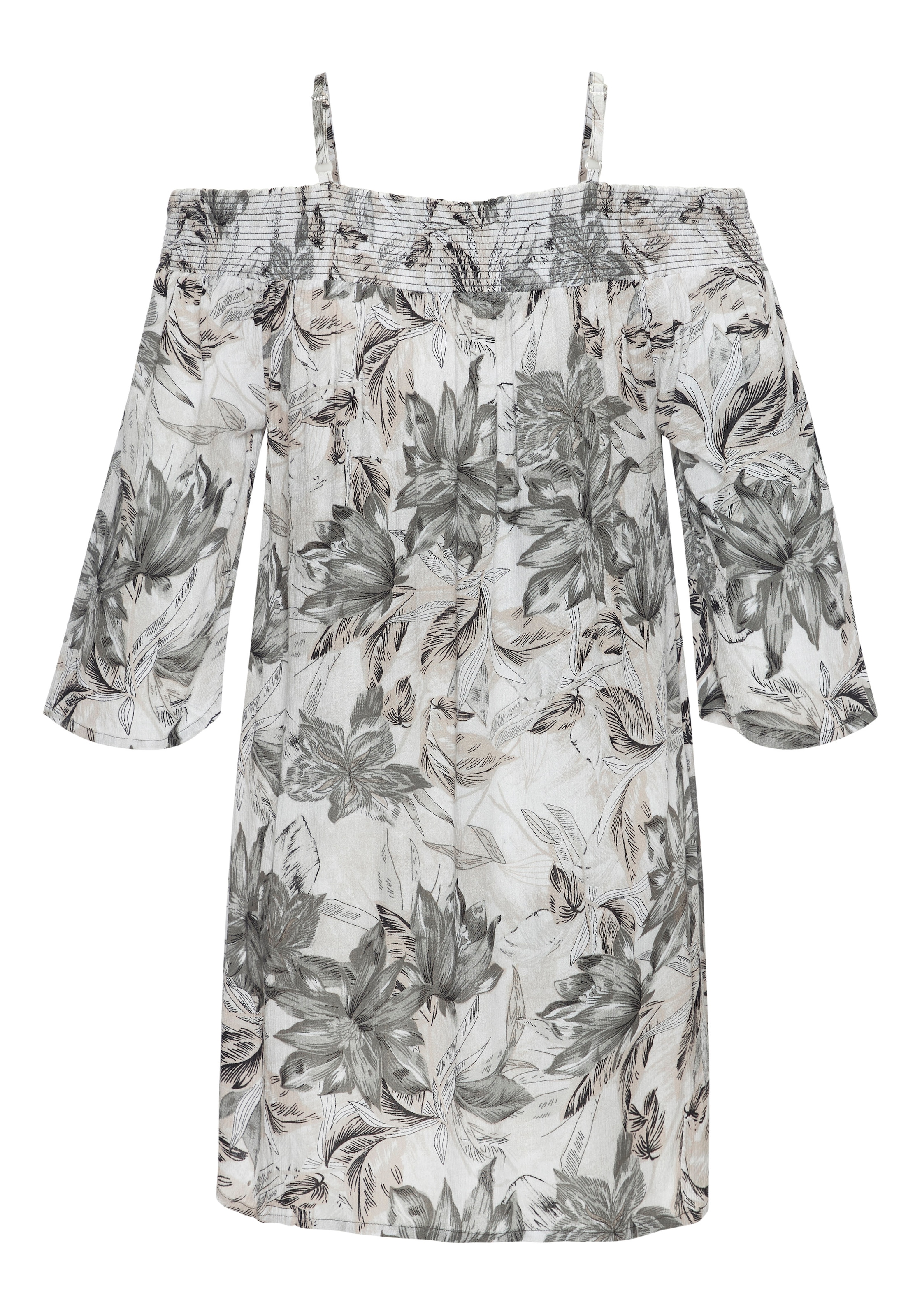 Vivance Off-Shoulder-Kleid, mit Allover-Print und Carmenausschnitt