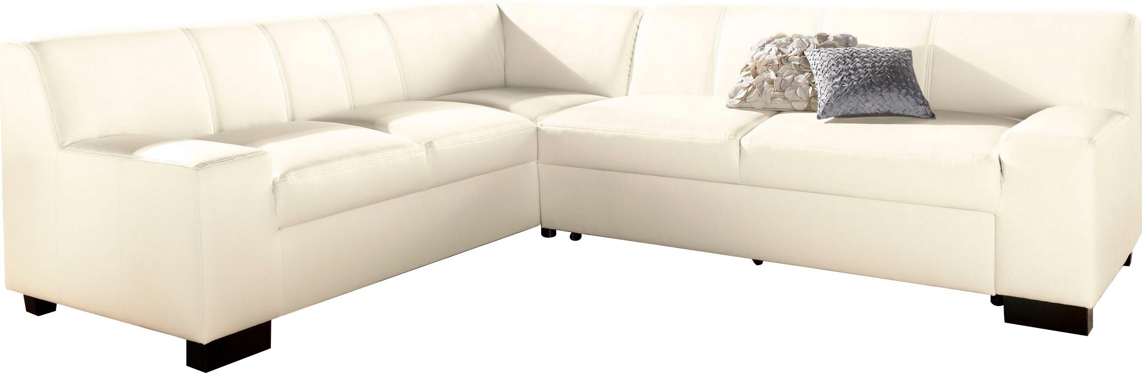 DOMO collection Ecksofa "Norma Top, elegant und modern, flache Armlehnen, L günstig online kaufen