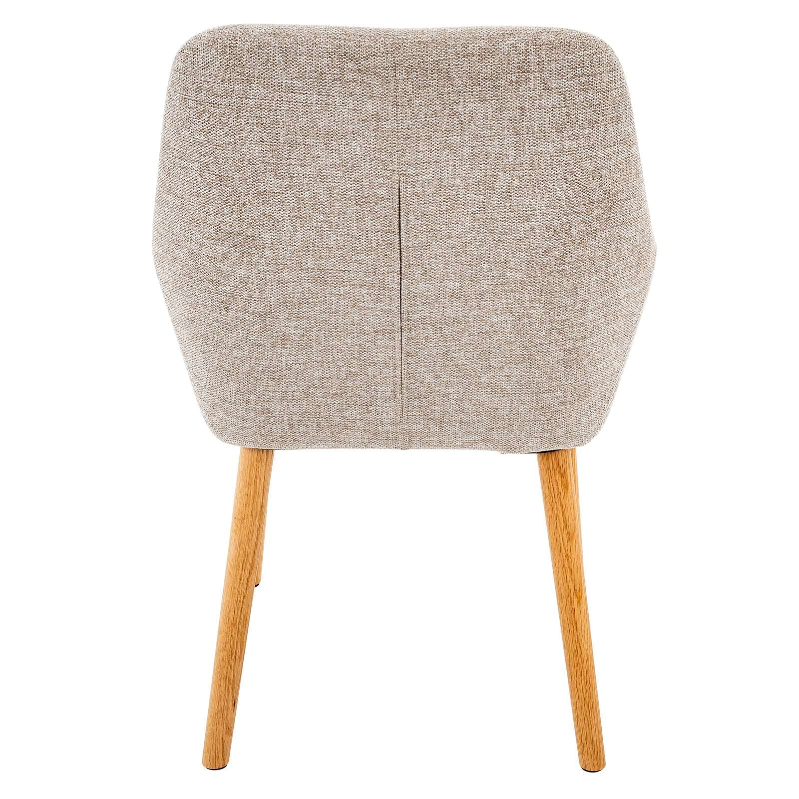 OTTO home Esszimmerstuhl »Evinnia« (Set) 2 Stk.massive Eichenholzbeine, pflegegleicher Webstoff, Sitzhöhe 48 cm
