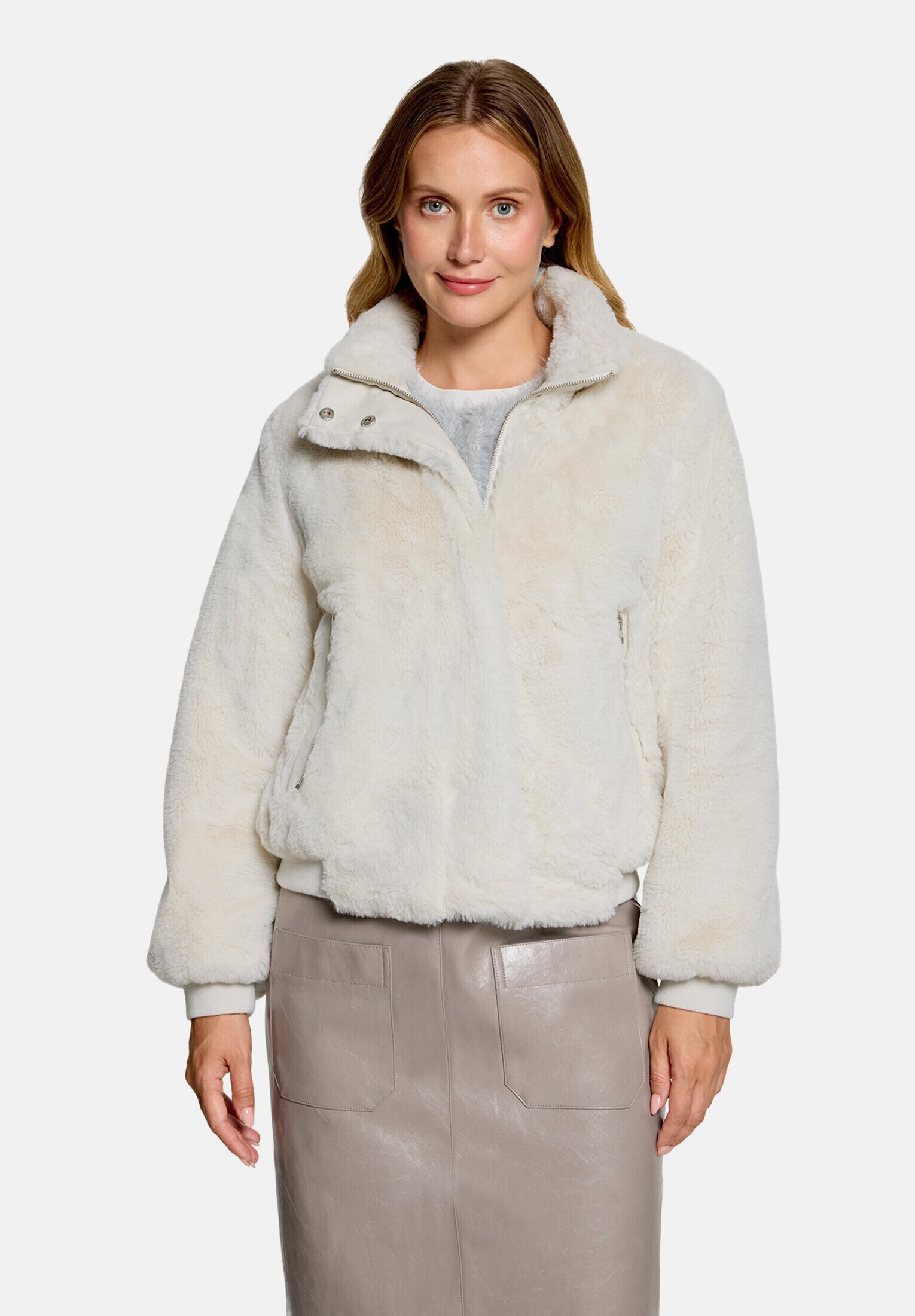 Cartoon Fellimitatjacke »Damen mit Reißverschlusstaschen«