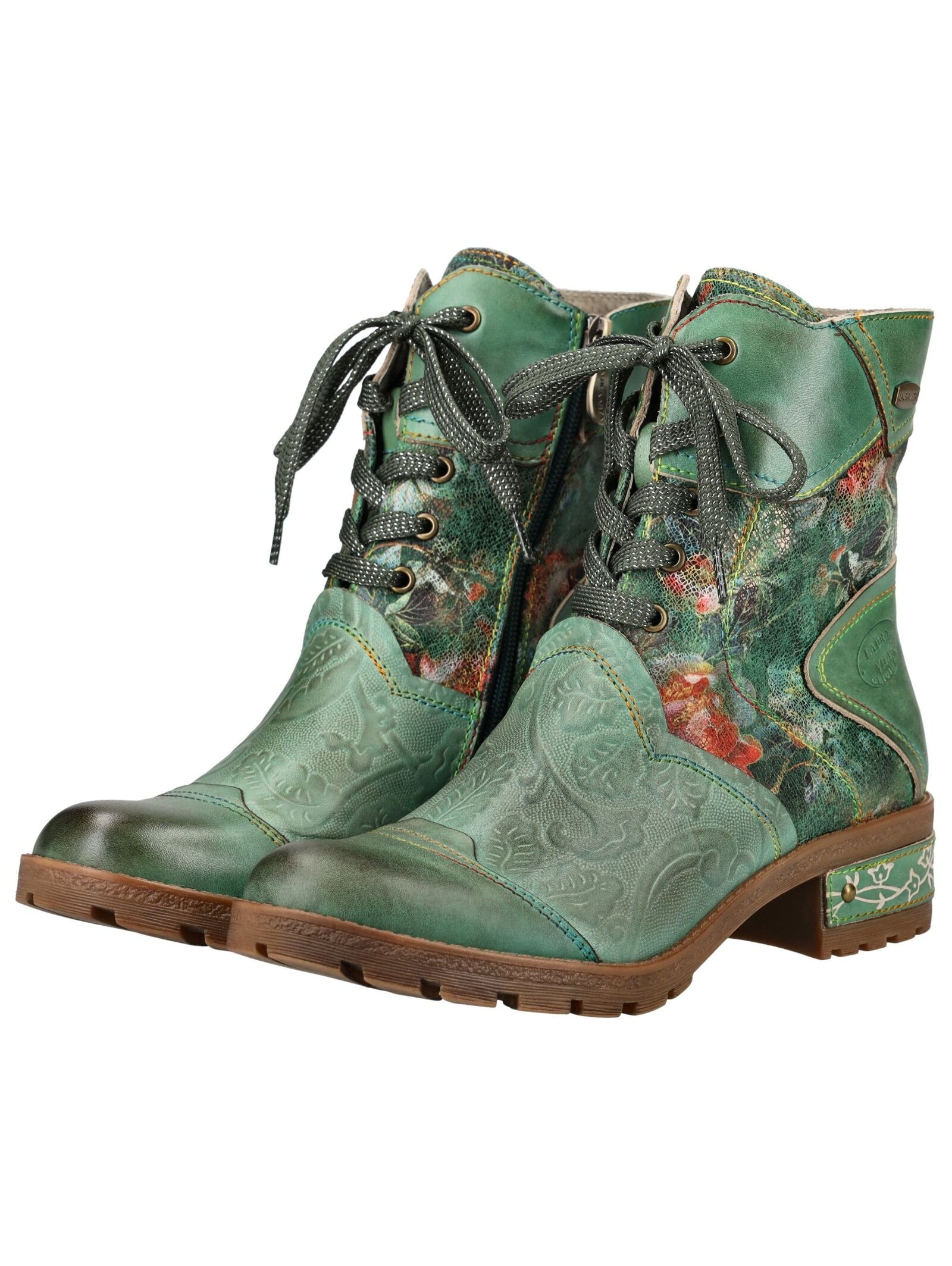 LAURA VITA Schnürstiefelette »LAURA VITA Stiefelette Lederimitat/Textil«