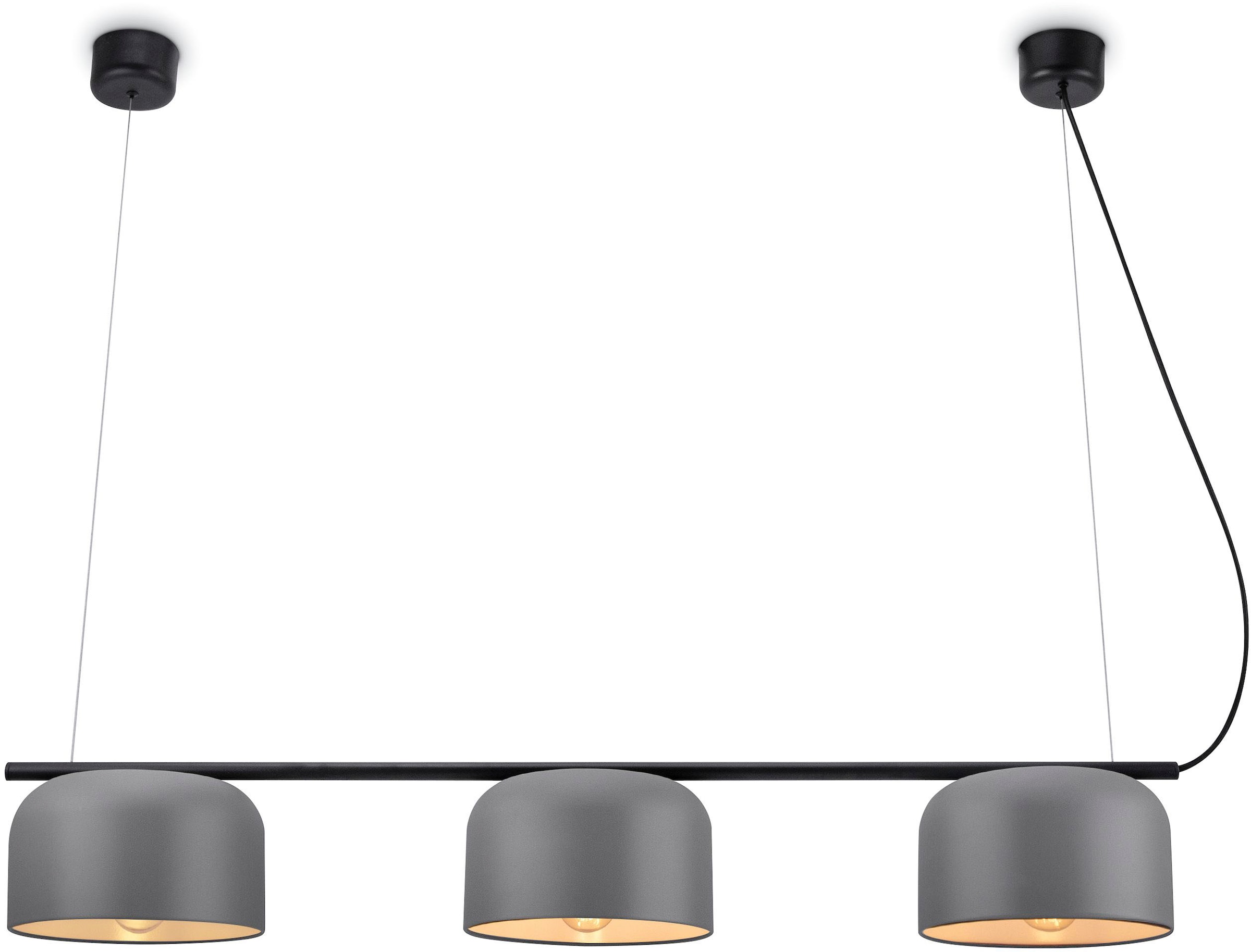 Paco Home Pendelleuchte »BOWL«, 3 flammig, Leuchtmittel E27 | ohne Leuchtmittel
