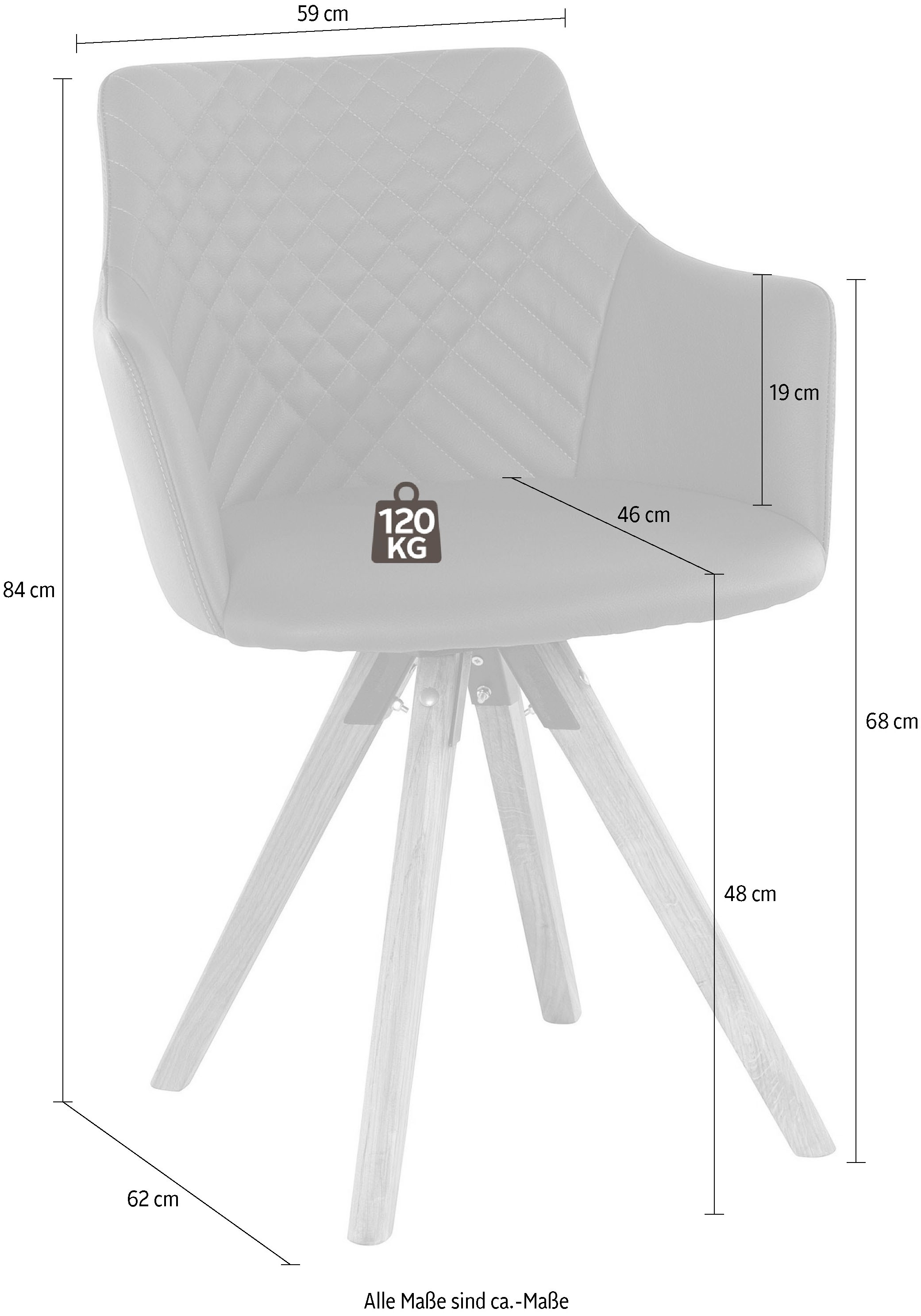 Home affaire Armlehnstuhl »LISABON«, (Set), 2 St., Microfaser, mit Drehfunktion, Bezug aus strapazierfähiger Microfaser