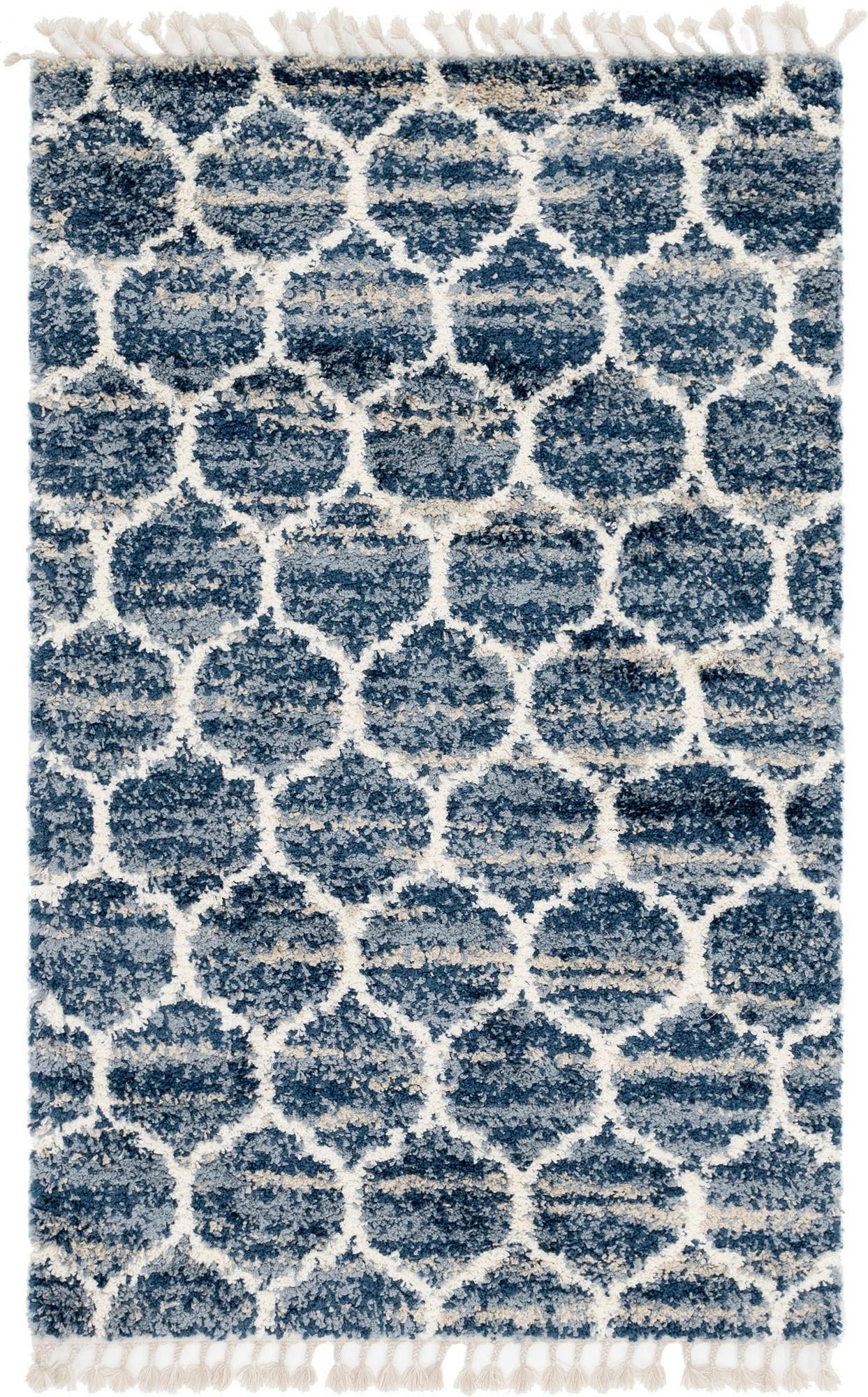 Myflair Möbel & Accessoires Hochflor-Teppich »Top Shag Lagerräumung«, rechteckig, 32 mm Höhe, gewebt, melierte Optik, weich & kuschelig, mit Fransen