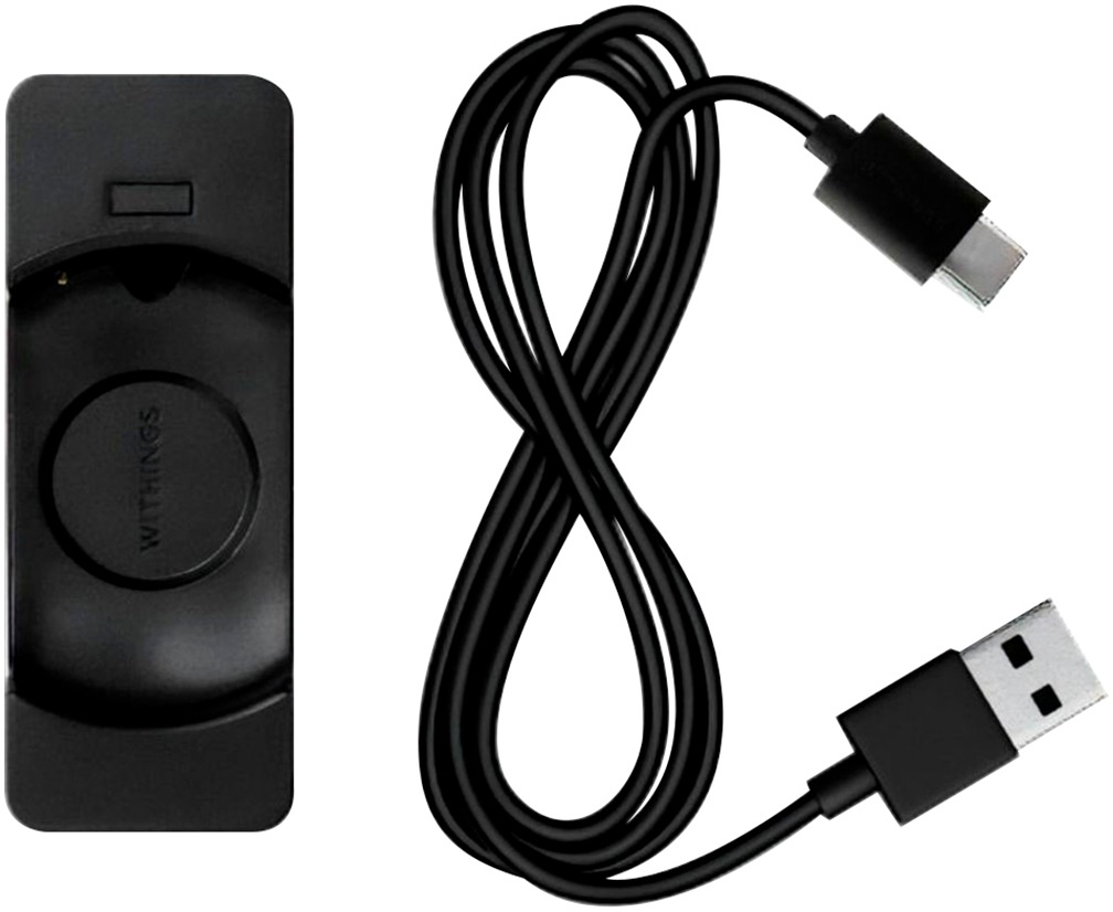 WITHINGS Smartwatch-Ladekabel "USB Charging Cable for ScanWatch 2, Aufladezeit von zwei Stunden", schwarz, Kabel, Kompatibel mit dem ScanWatch 2