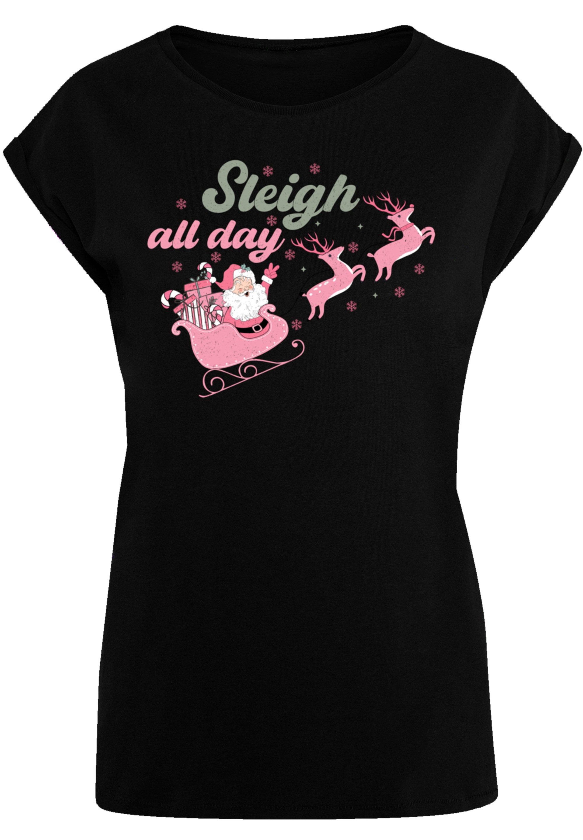 F4NT4STIC T-Shirt »Sleigh all day Santas Reindeers«, Premium Qualität, Weihnachts-Kollection