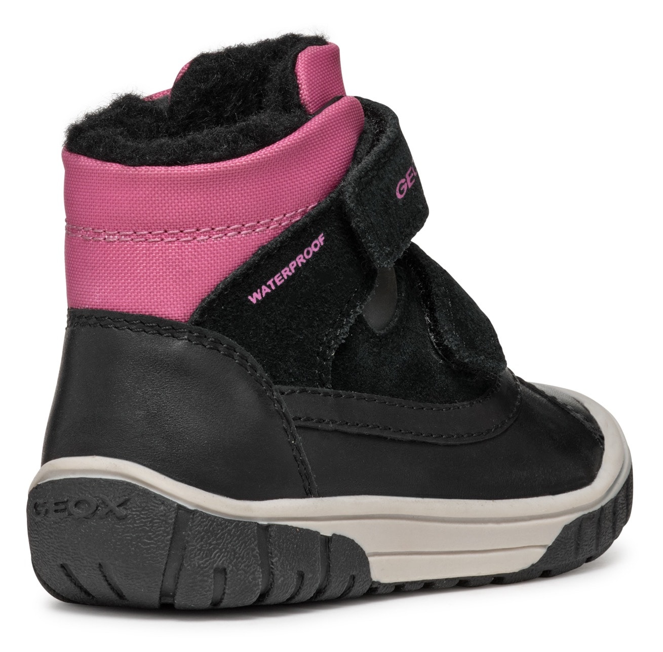 Geox Winterboots »B OMAR GIRL WPF C«, Klettstiefel, Babystiefel, Winterstiefel mit Kontrastbesatz