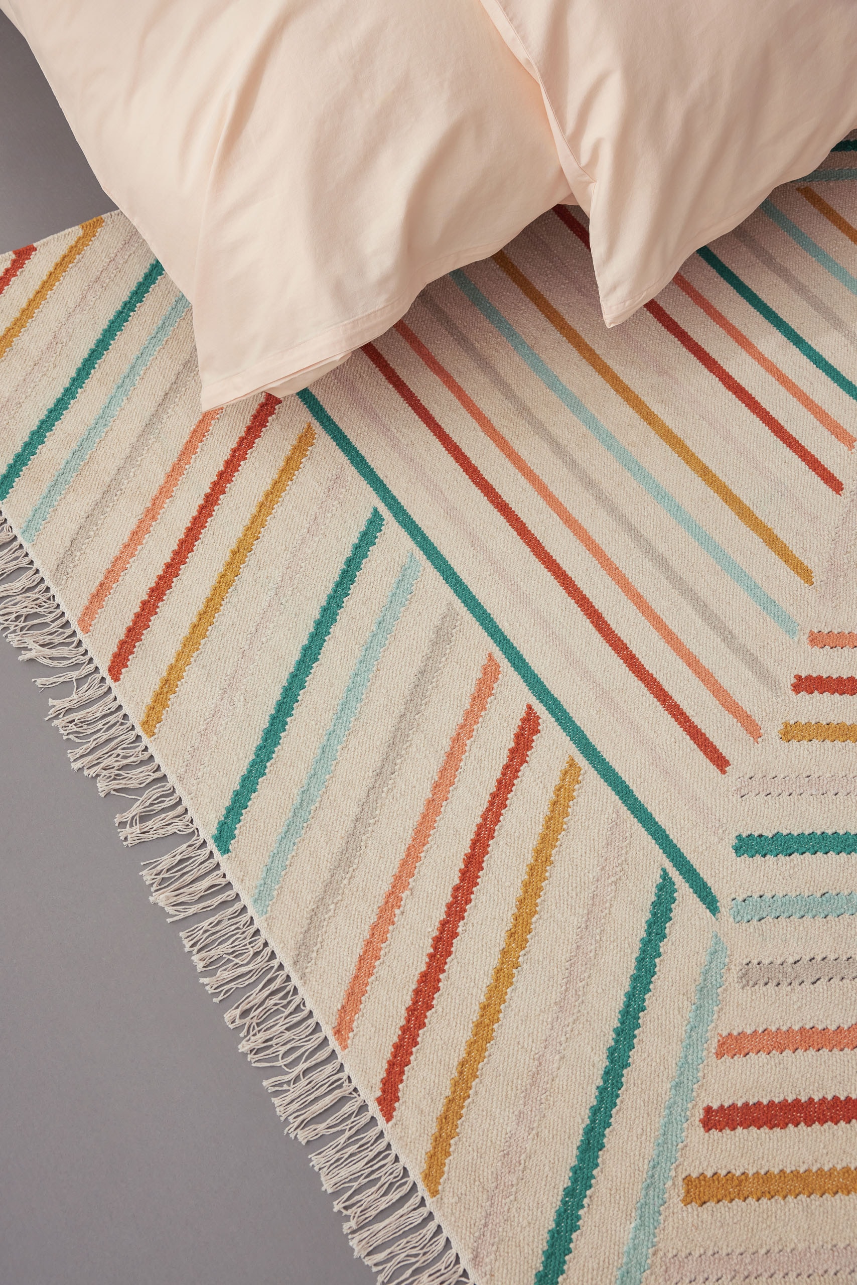 Wecon home Teppich »Modern Pop«, rechteckig, 5 mm Höhe, handgewebt, robust, strapazierfähig, skandinavisch, Naturfaser