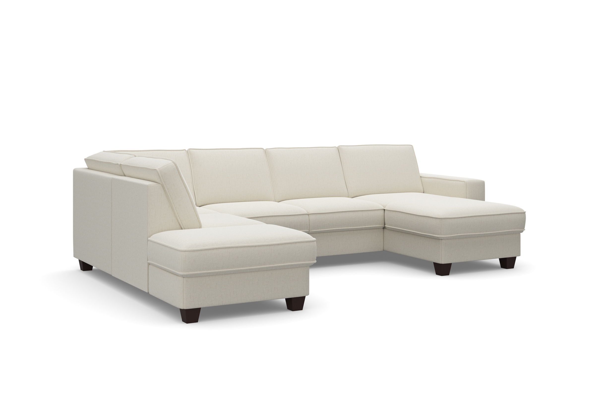 Home affaire Wohnlandschaft »County U-Form« wahlweise Ottomane links oder rechts, mit Federkern-Polsterung