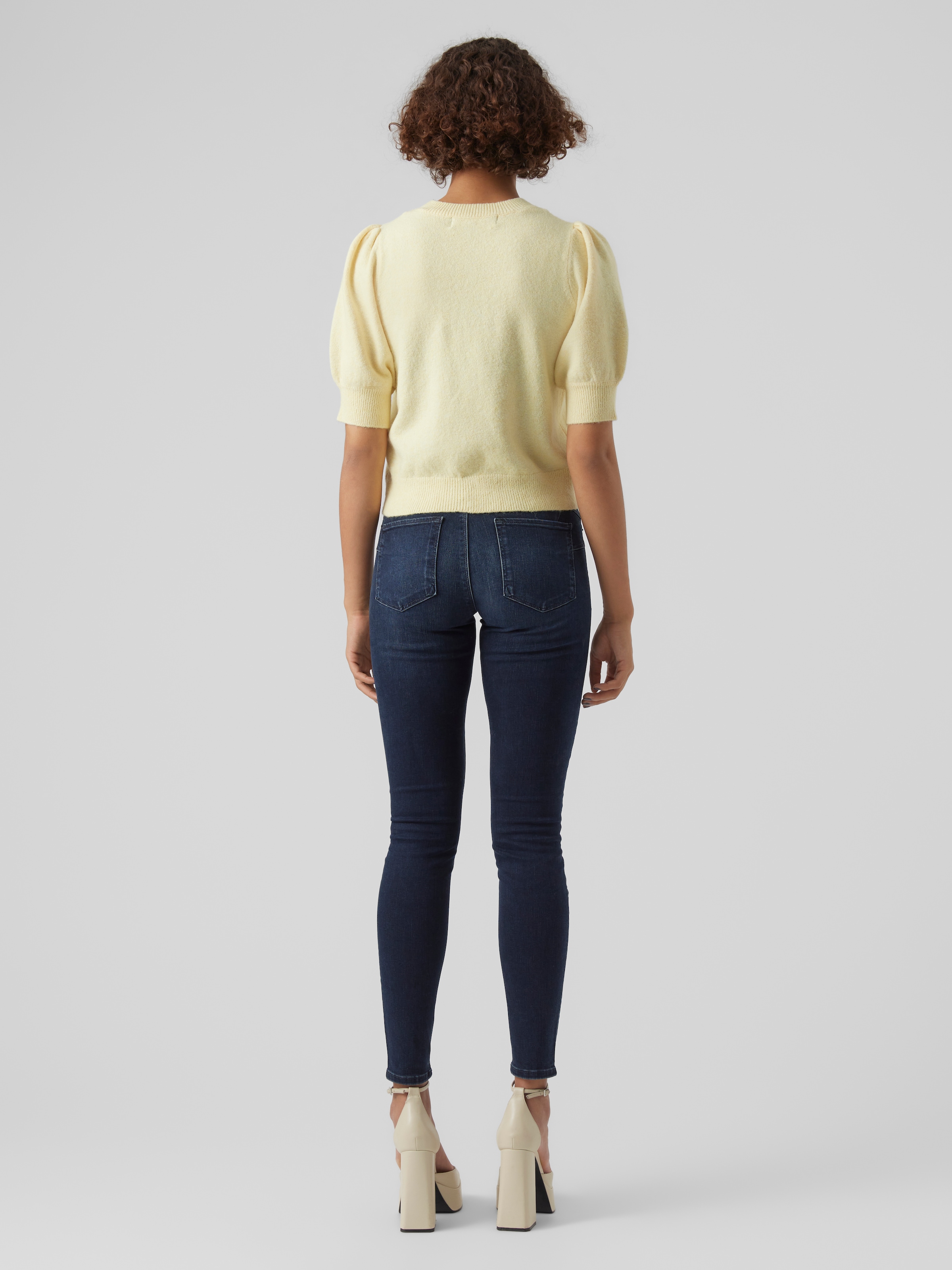 Vero Moda Strickpullover »VMDOFFY 2/4 O-NECK PULLOVER GA NOOS«, mit leichten Puffärmeln