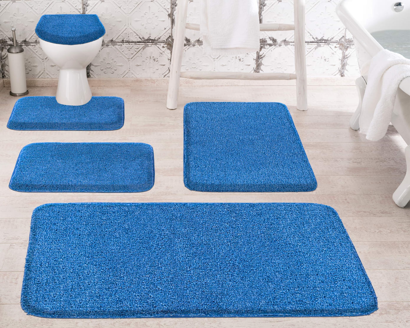 Badematte GRUND, blau, Badematten