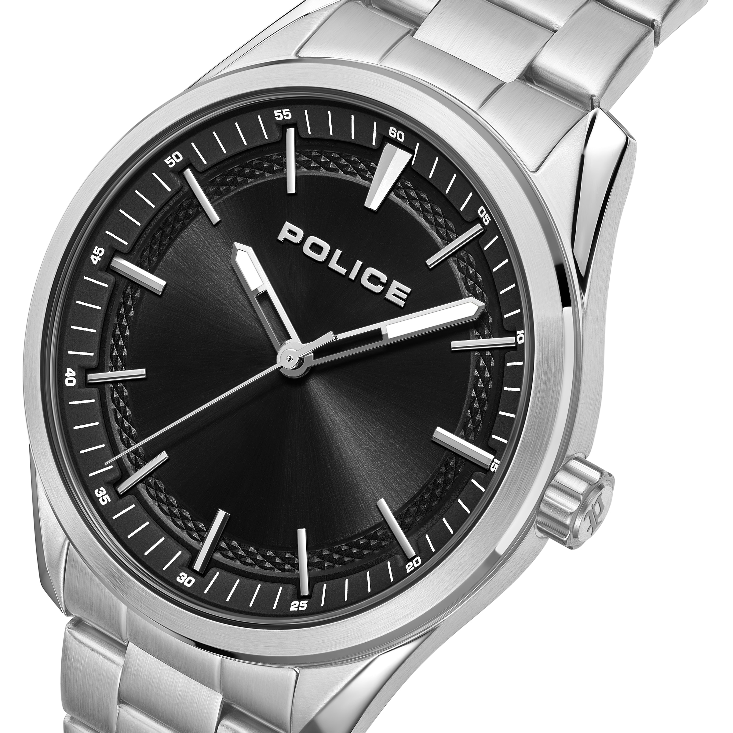 Police Quarzuhr »Grille« Armbanduhr, Herrenuhr, Edelstahlarmband, analog