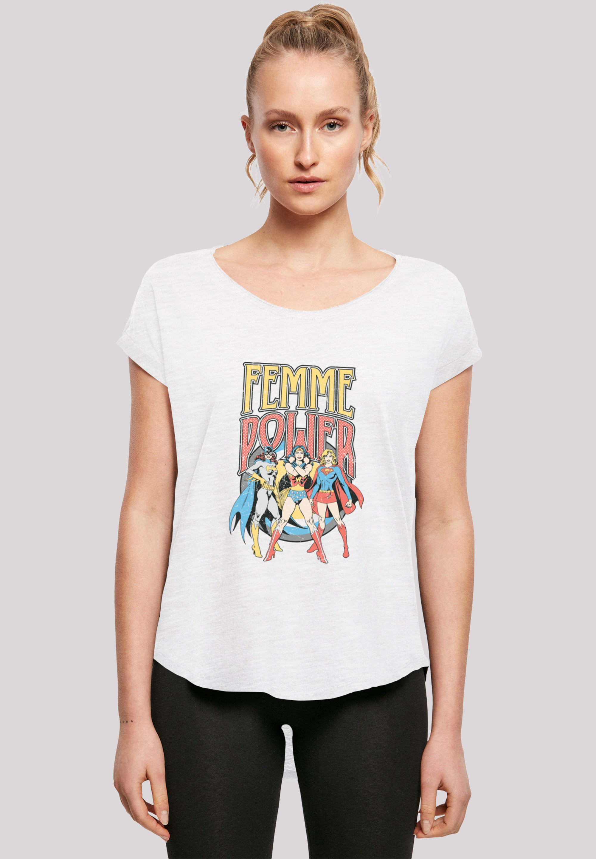 F4NT4STIC T-Shirt »DC Comics Superhelden Wonder Woman Femme Power«, Print