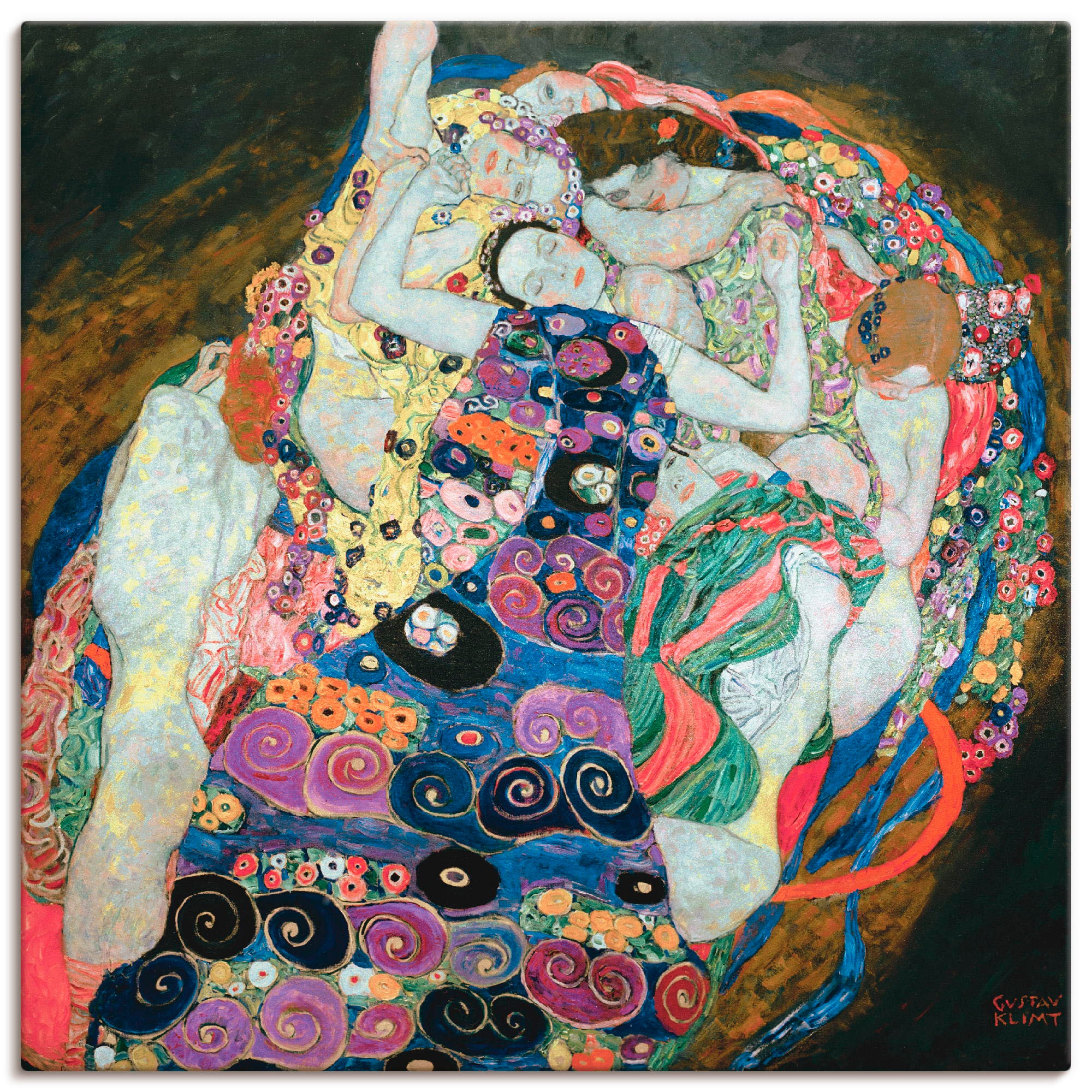 Artland Leinwandbild "Die Mädchen (Die Jungfrau)" Frau 1 Stk. tlg. auf Holz günstig online kaufen