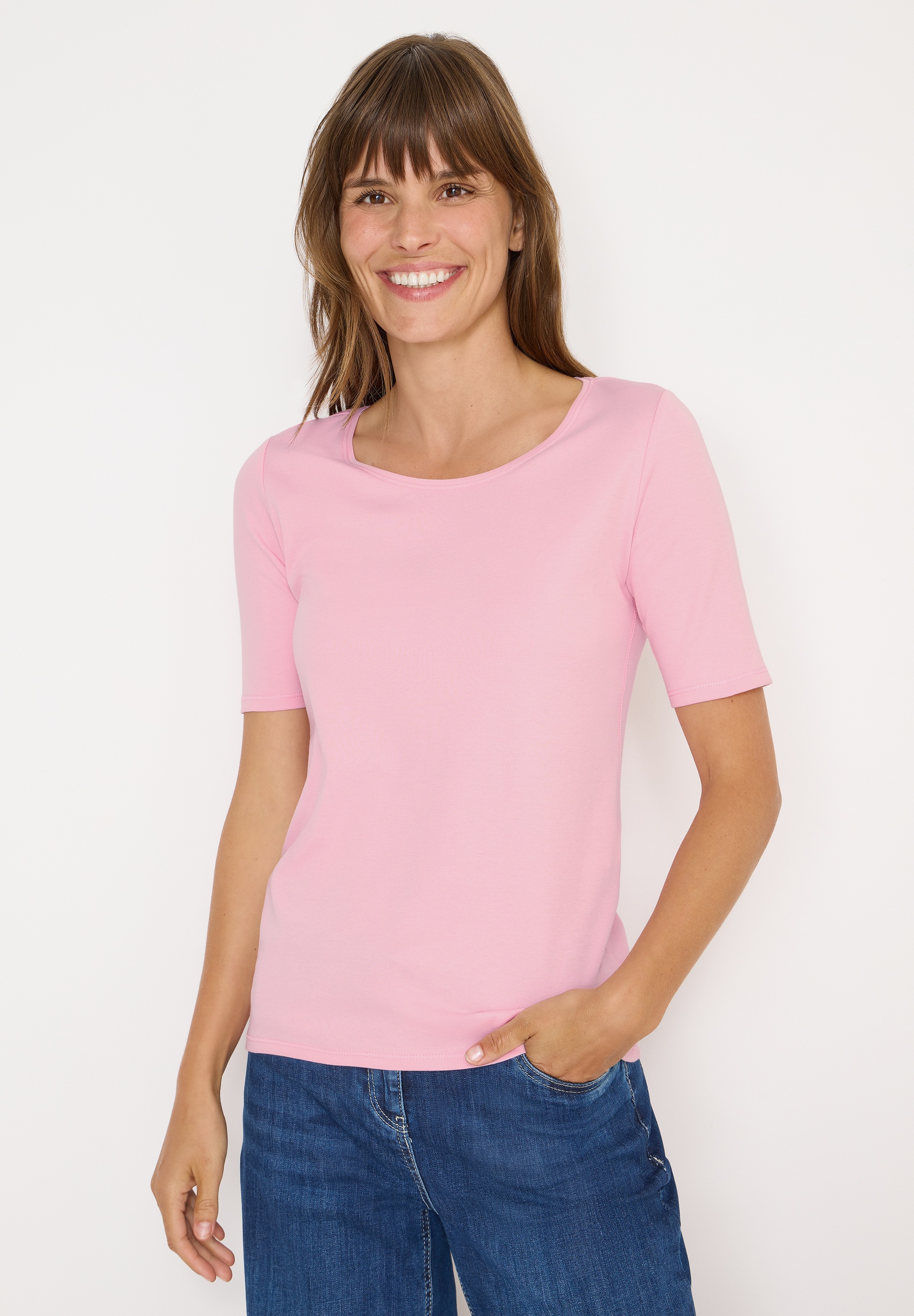 Cecil T-Shirt, in Unifarbe günstig online kaufen