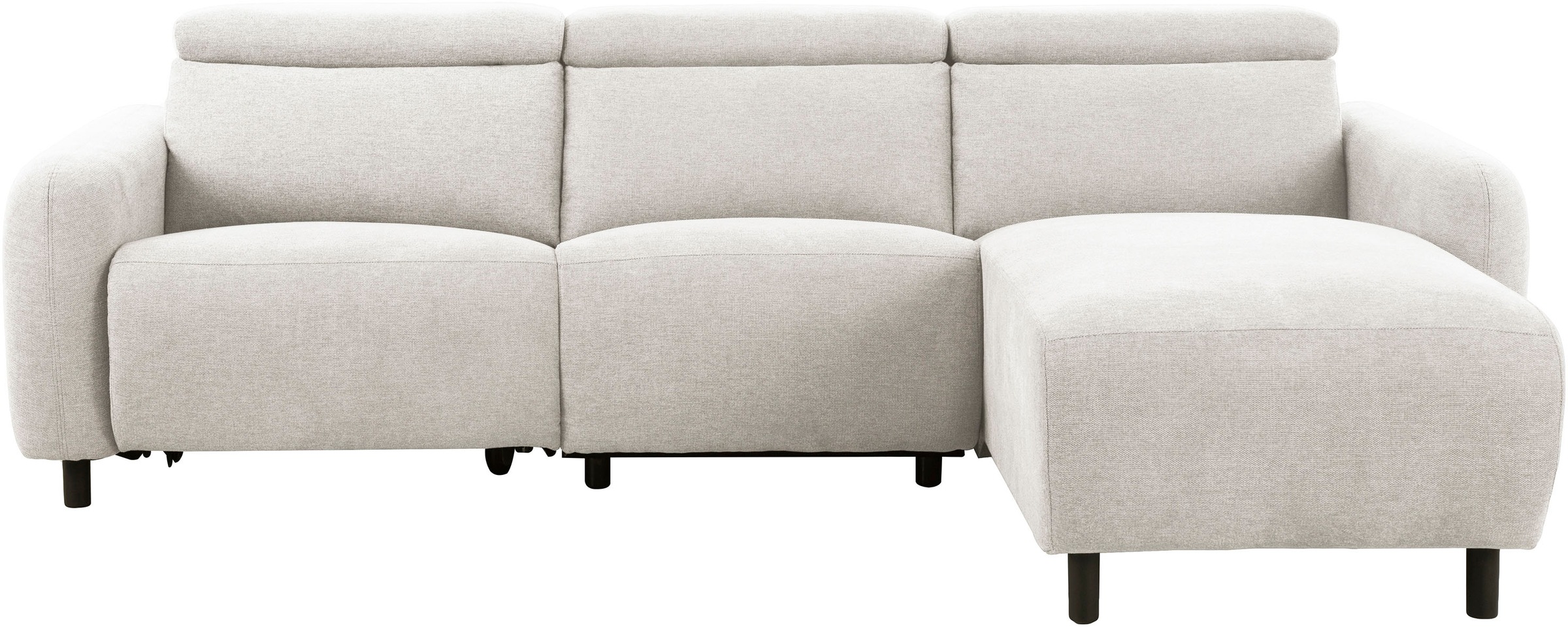 OTTO home Ecksofa »SKAANE Struktur, L-Form, 274 cm, manuelle/elektrische Relaxfunktion,« 274 cm, mit Kopfteilverstellung und man. oder elektr. Relaxfunktion
