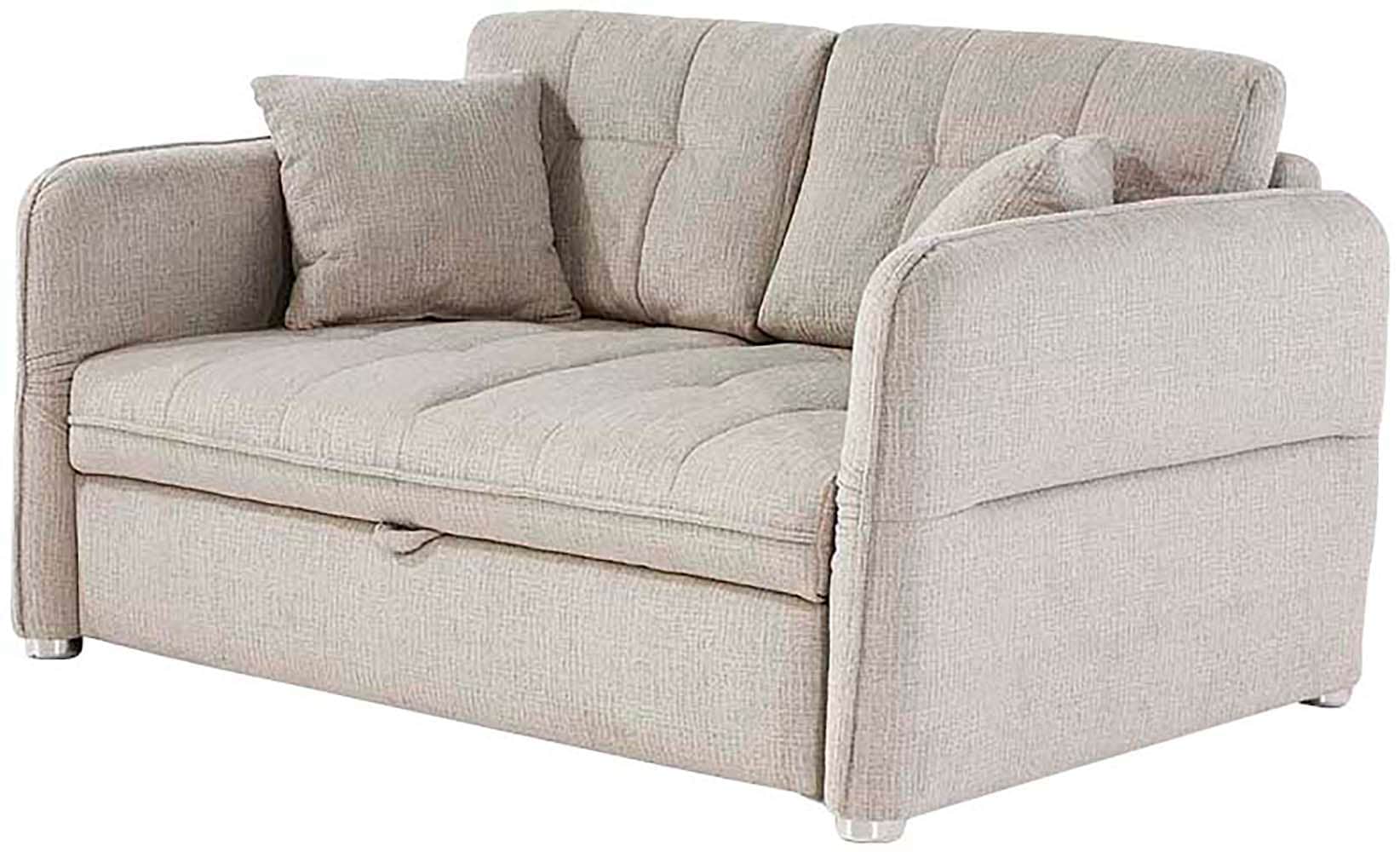 Jockenhöfer Gruppe Schlafsofa "Leon, B: 147 - 187 cm, Liegefl. 120 - 160x200 cm, Breite wählbar" mit Schlaffunktion & Zierkissen, in 3 Breiten