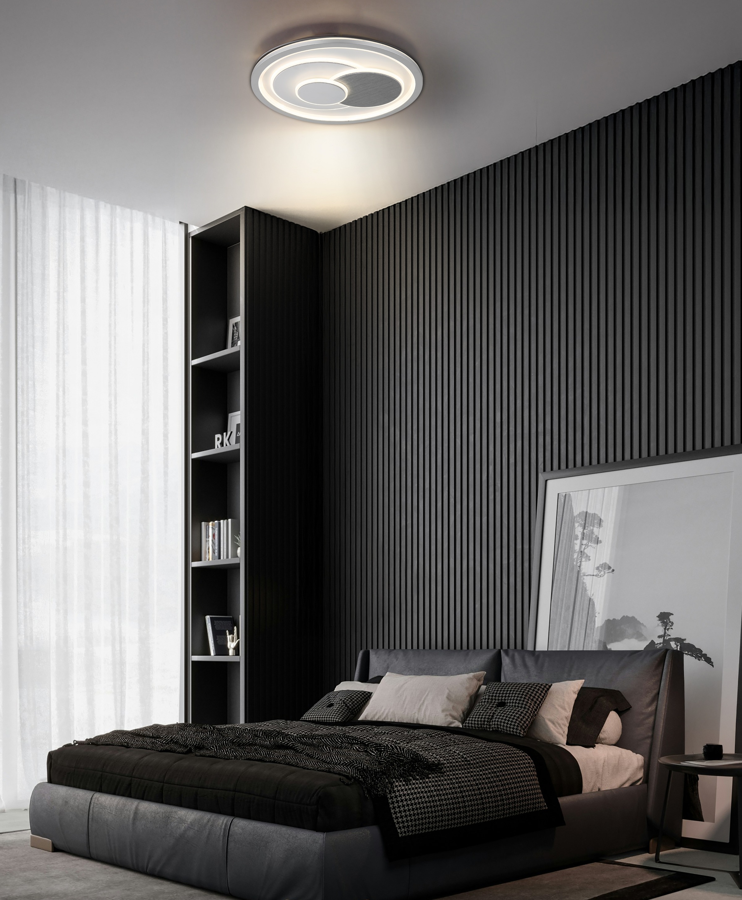 GLOBO LIGHTING Deckenleuchte »RUIZ I« LED-Modul 1 Stk. warmweiß - kaltweiß Deckenlampe Wohnzimmer-Leuchte Schlafzimmer-Leuchte Flur Küche