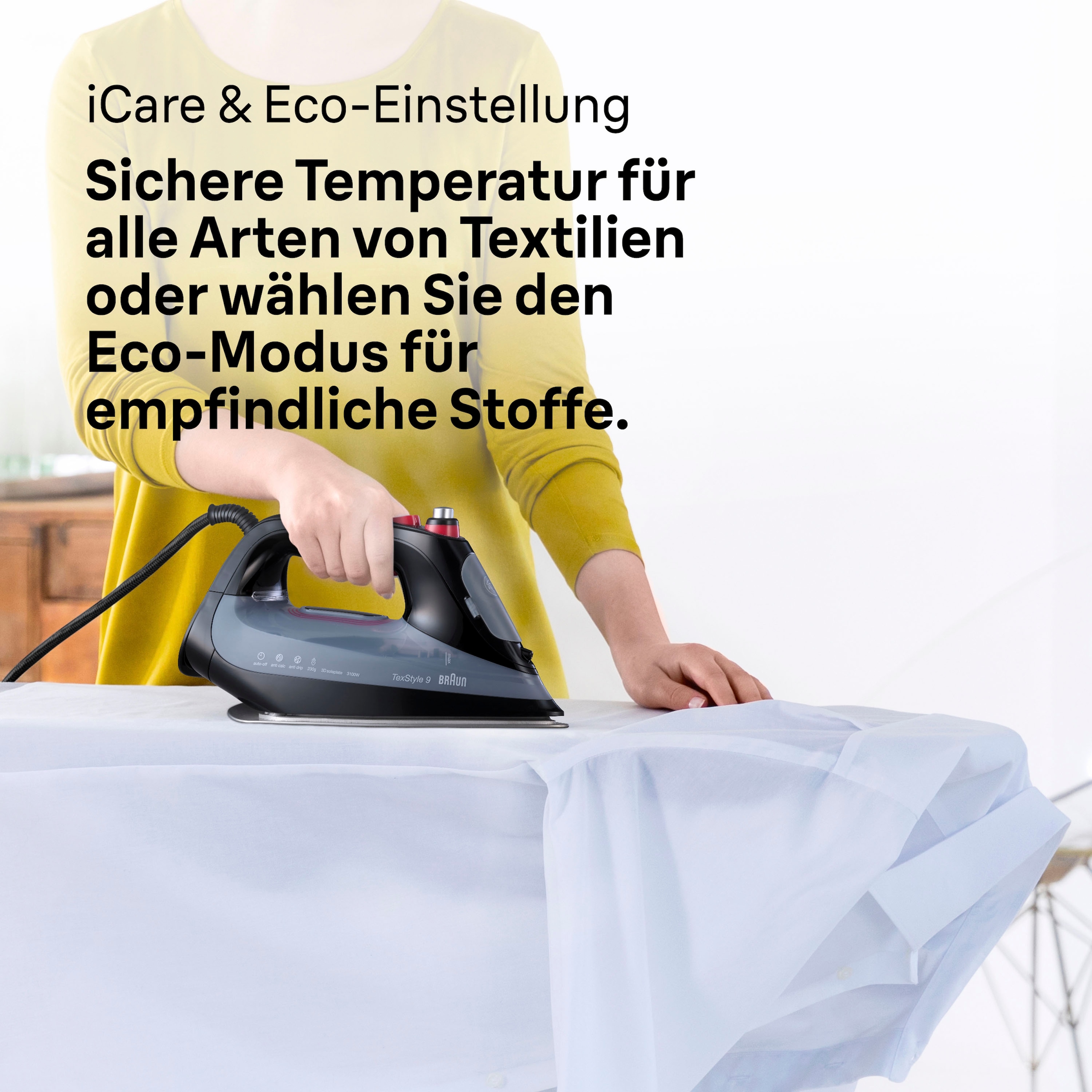 Braun Dampfbügeleisen »TexStyle 9 SI 9281 BK«, 3100 W