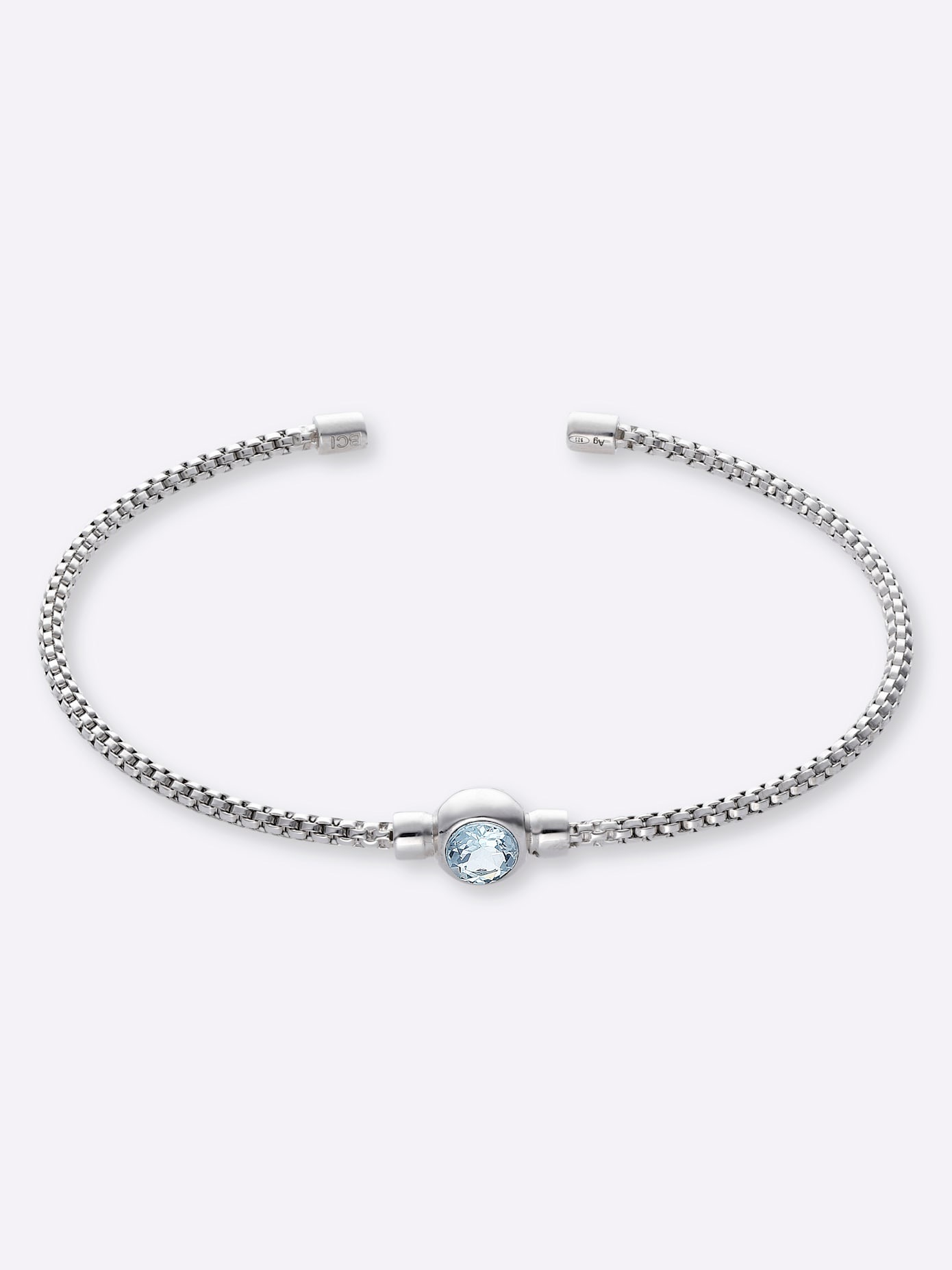 LADY Damen Armreif, Glas, silber, Glas, Armbänder