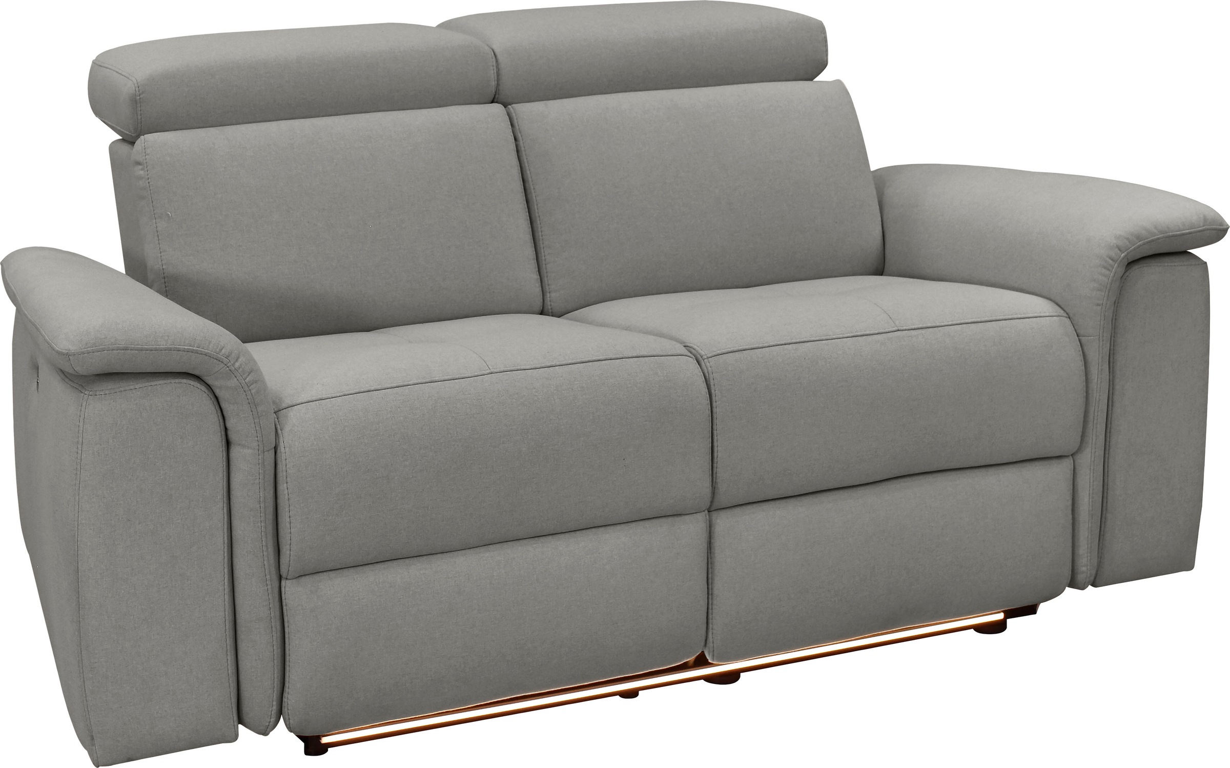 Places of Style 2-Sitzer »Pareli 172cm, manuelle u. elektr. Relaxfunktion«, USB, Kopfteil-Verstellung, LED, in Echtleder, Kunstleder, Web