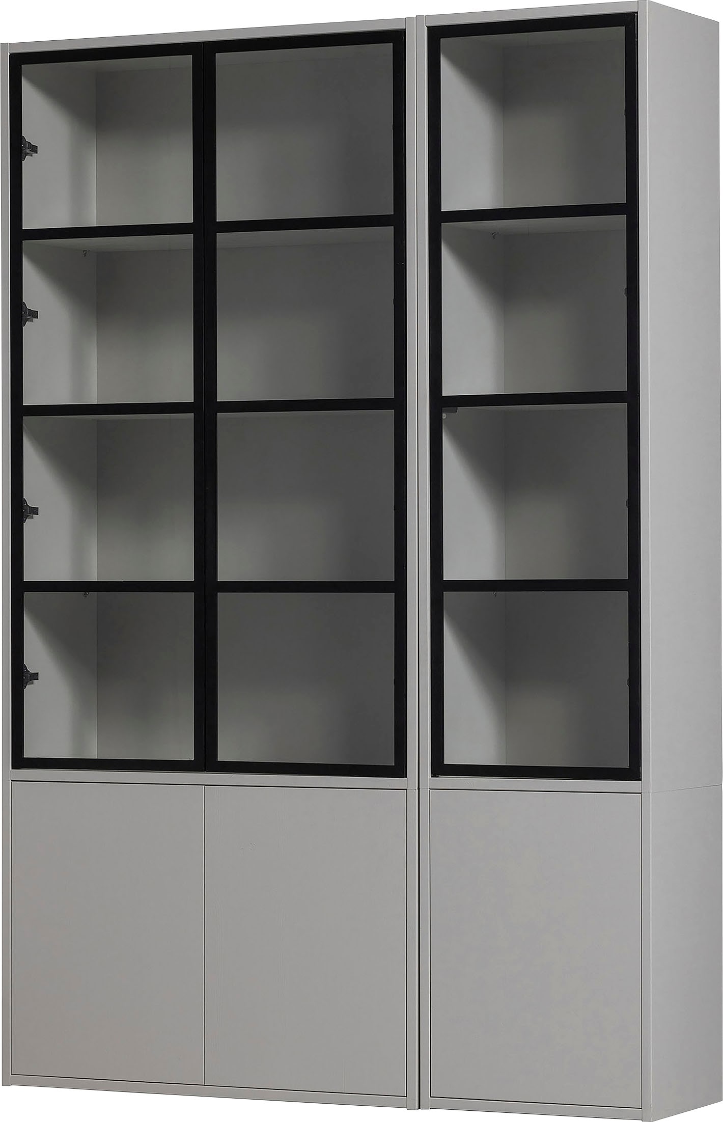 WOOOD Vitrine »Basic«, mit zwei Türen, H 230 cm x B 52,5 cm