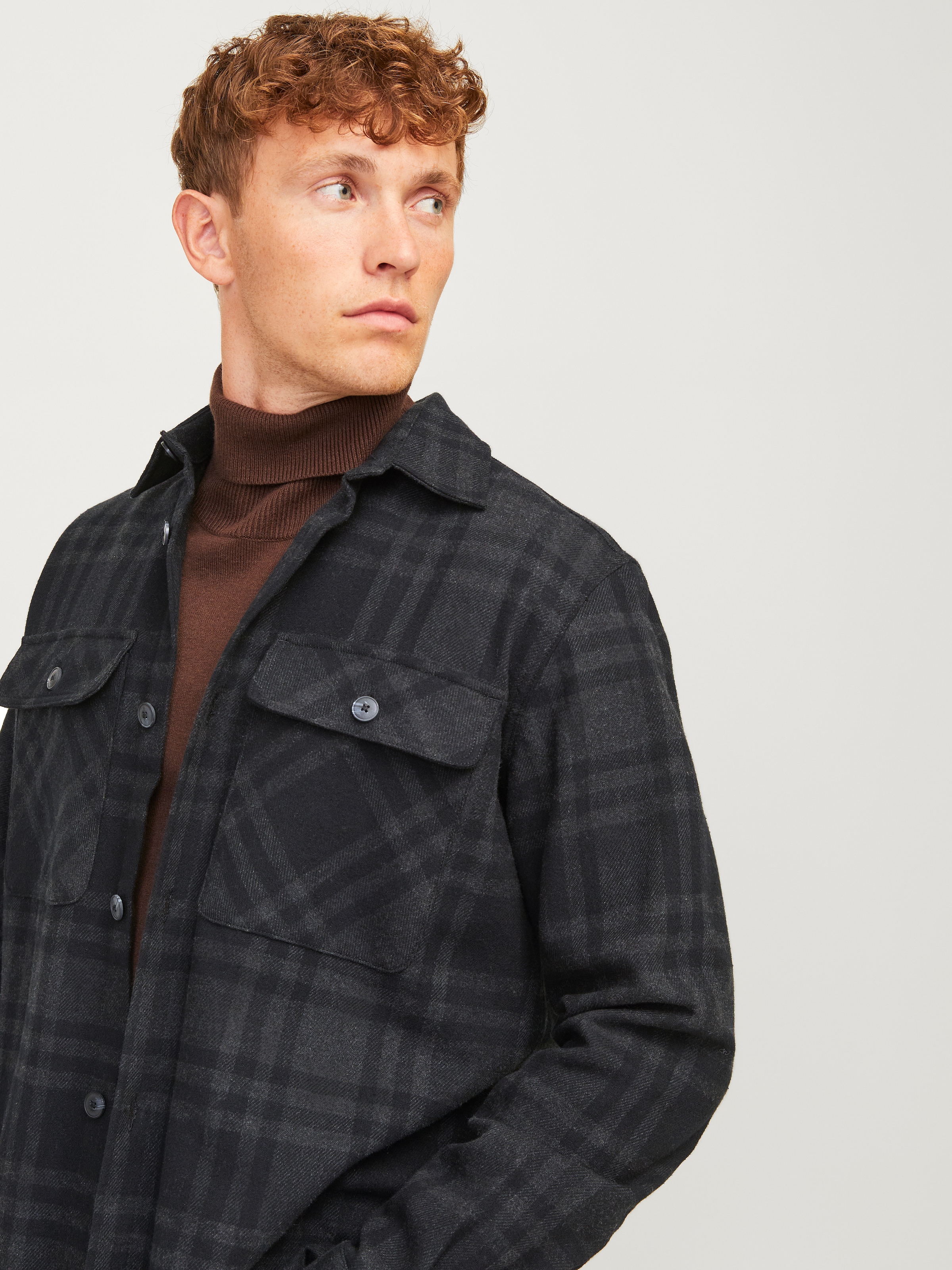 Jack & Jones Langarmhemd »JPRRAYMOND MELANGE CHECK LS OVERSHIRT SN«