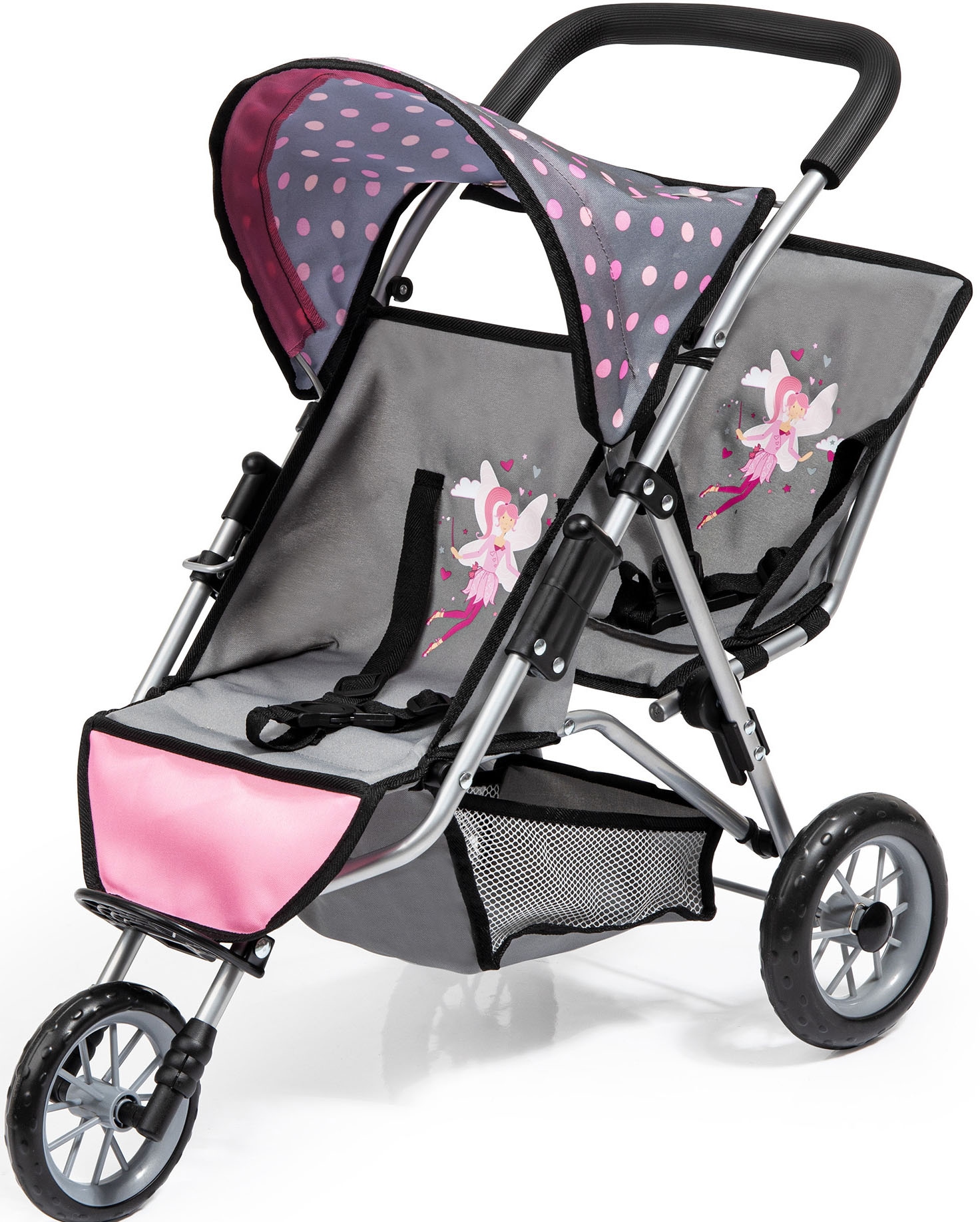 Bayer Puppen-Zwillingsbuggy »Jogger, grau«