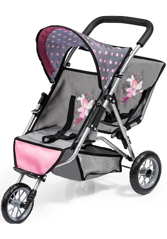 Bayer Puppen-Zwillingsbuggy »Jogger grau«