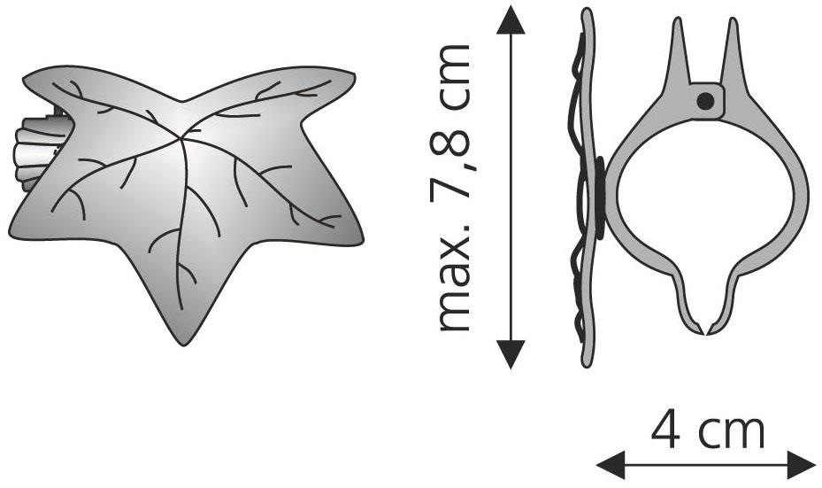 Thumbnail - Liedeco Dekoklammer "Blatt" für Gardinen, Vorhänge