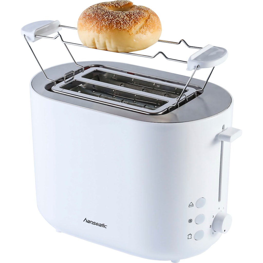 Hanseatic Toaster »HT2850WD«, 2 kurze Schlitze, für 2 Scheiben, 850 W