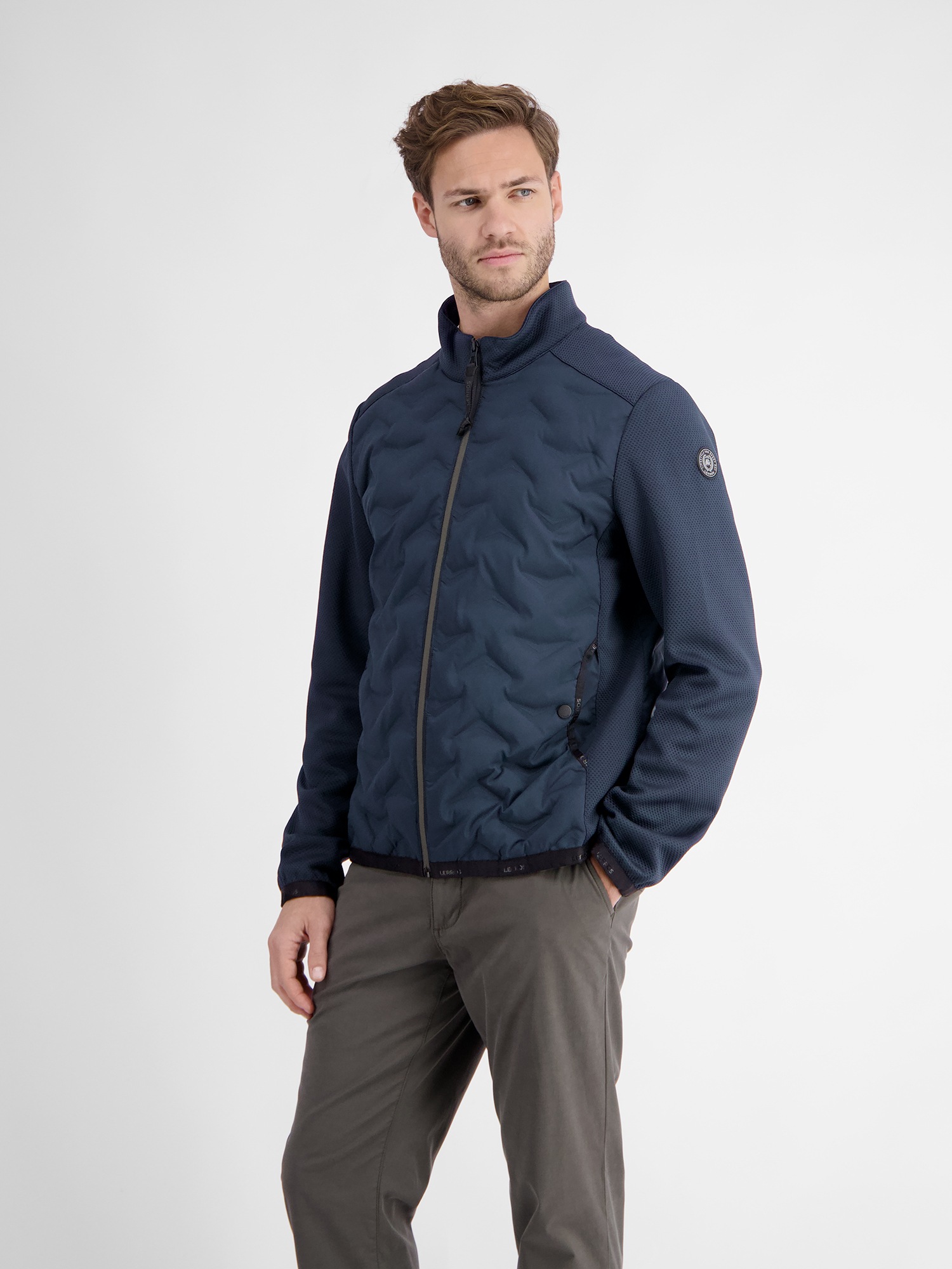LERROS Steppjacke »LERROS Sportliche Hybrid-Jacke«, ohne Kapuze, Wasser- und windabweisend