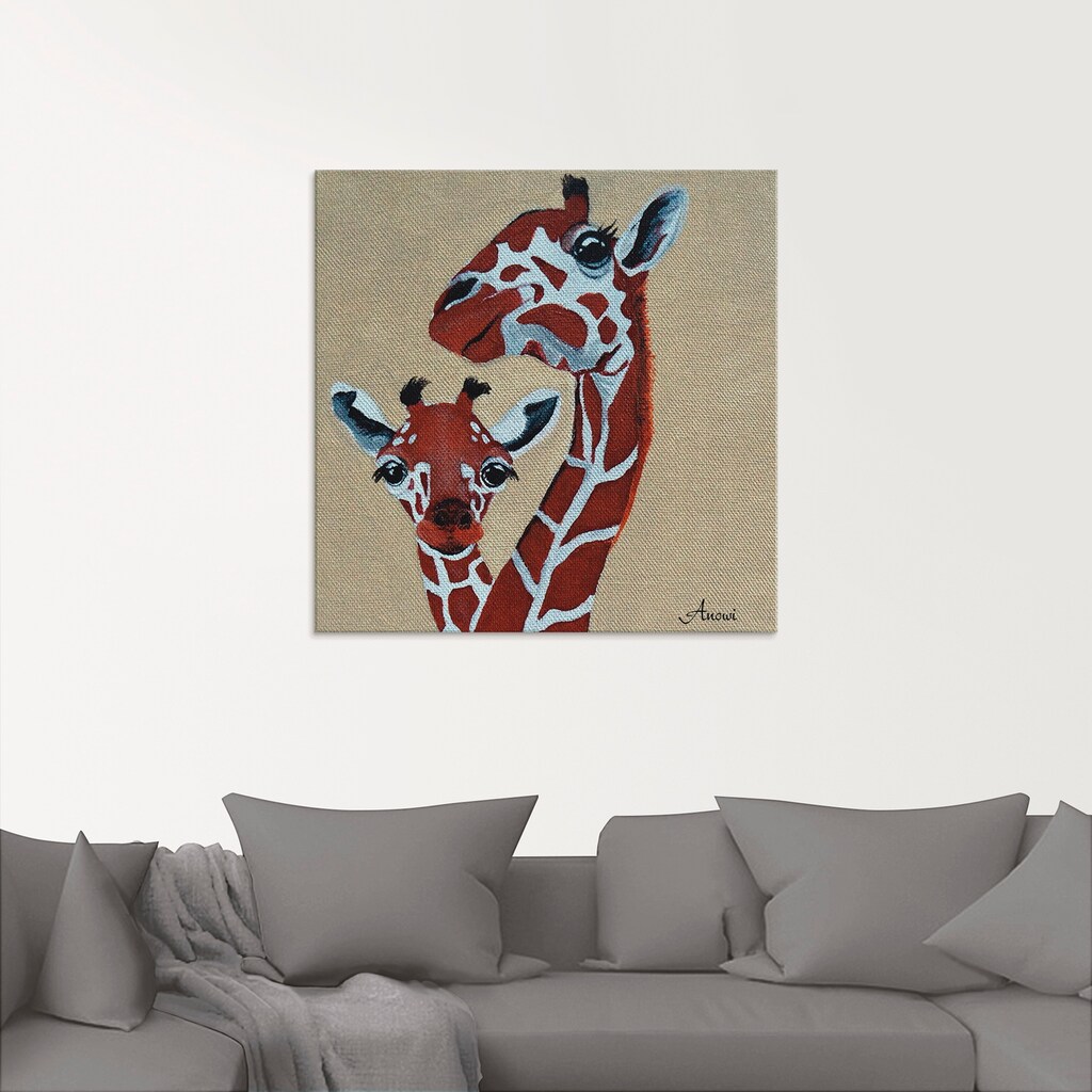 Artland Glasbild »Giraffen«, Wildtiere, (1 St.)