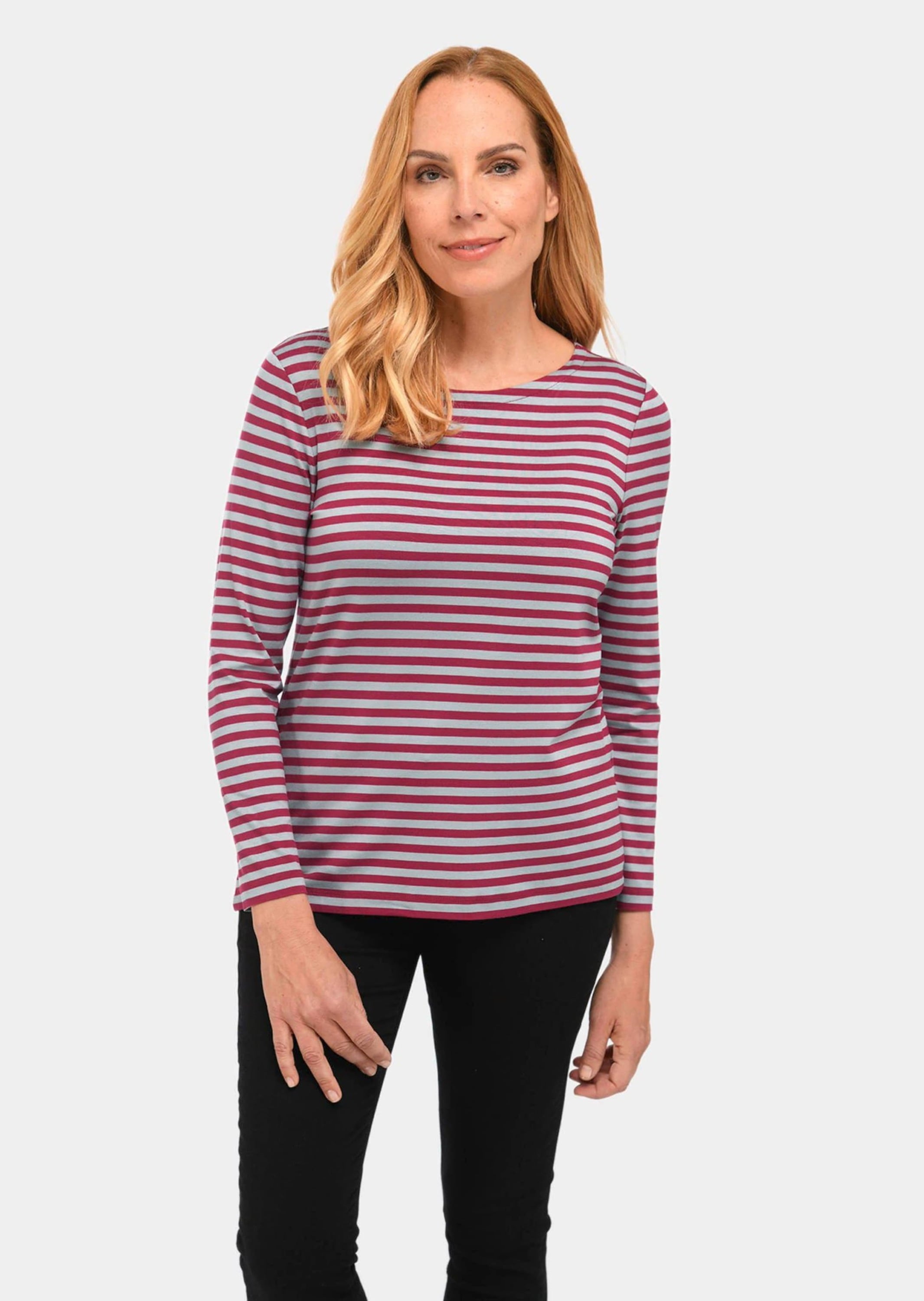 GOLDNER Longpullover »Ringelshirt Buntgewirktes Ringelshirt«