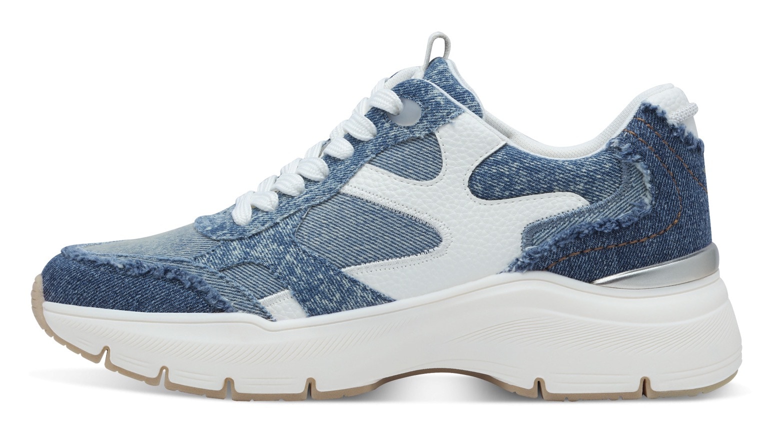Tamaris Keilsneaker, Plateaus, Freizeitschuh, Schnürschuh mit kontrastfarbenen Details