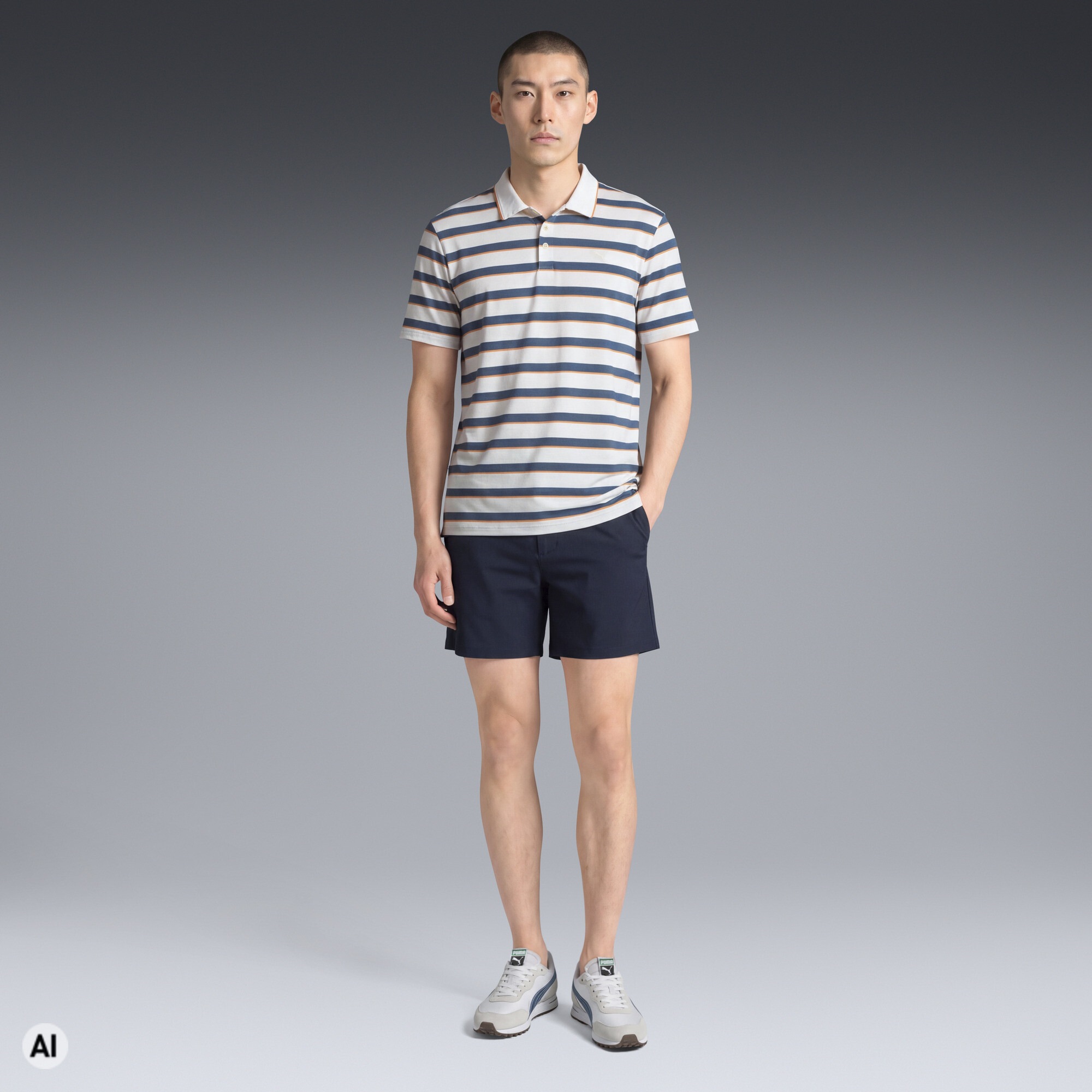 PUMA Poloshirt »CLOUDSPUN Gestreiftes Golfpolo Herren«